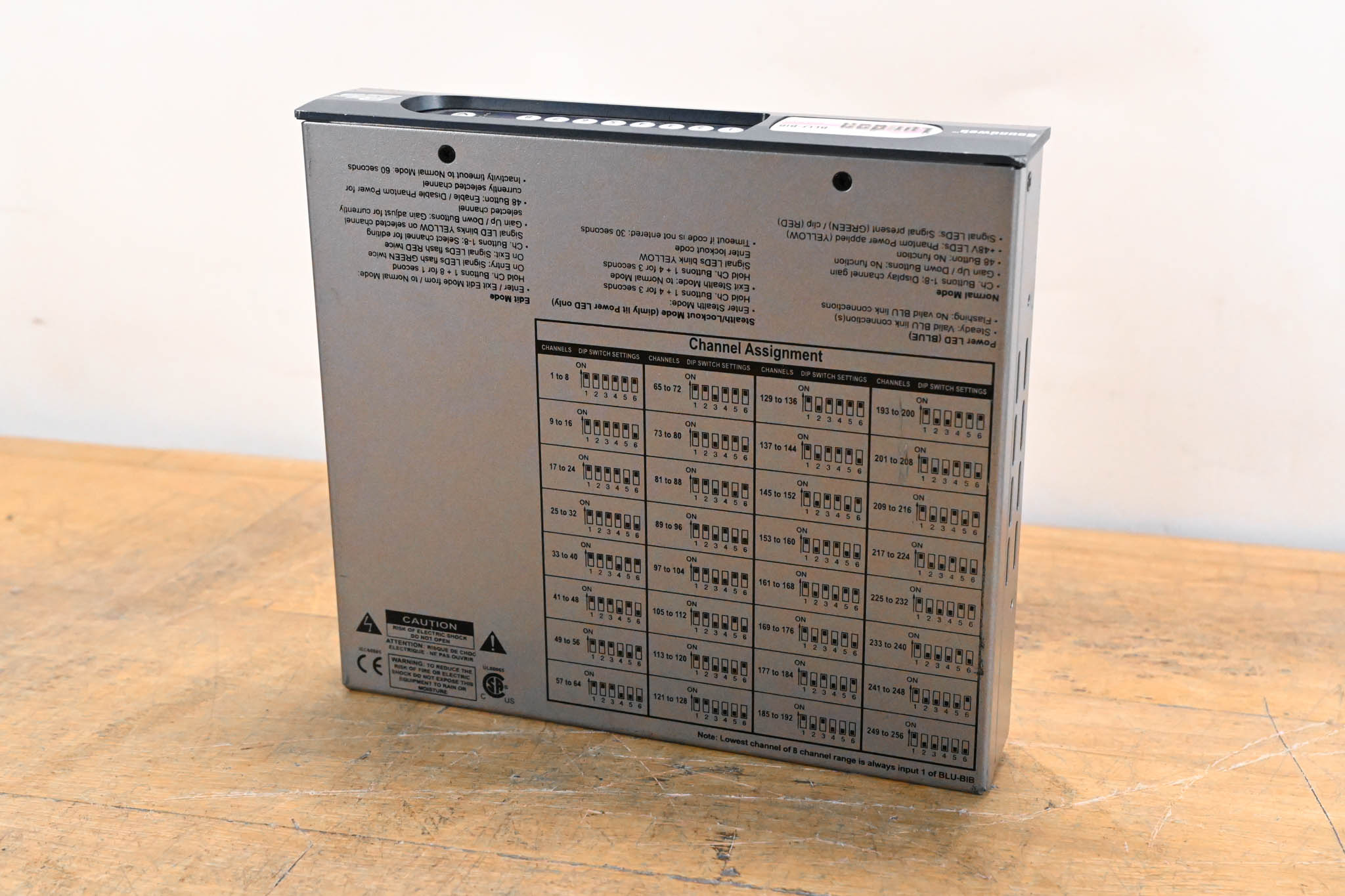 BSS BLU-BIB Break-In Box 8-Channel Input Expander (NO POWER SUPPLY)