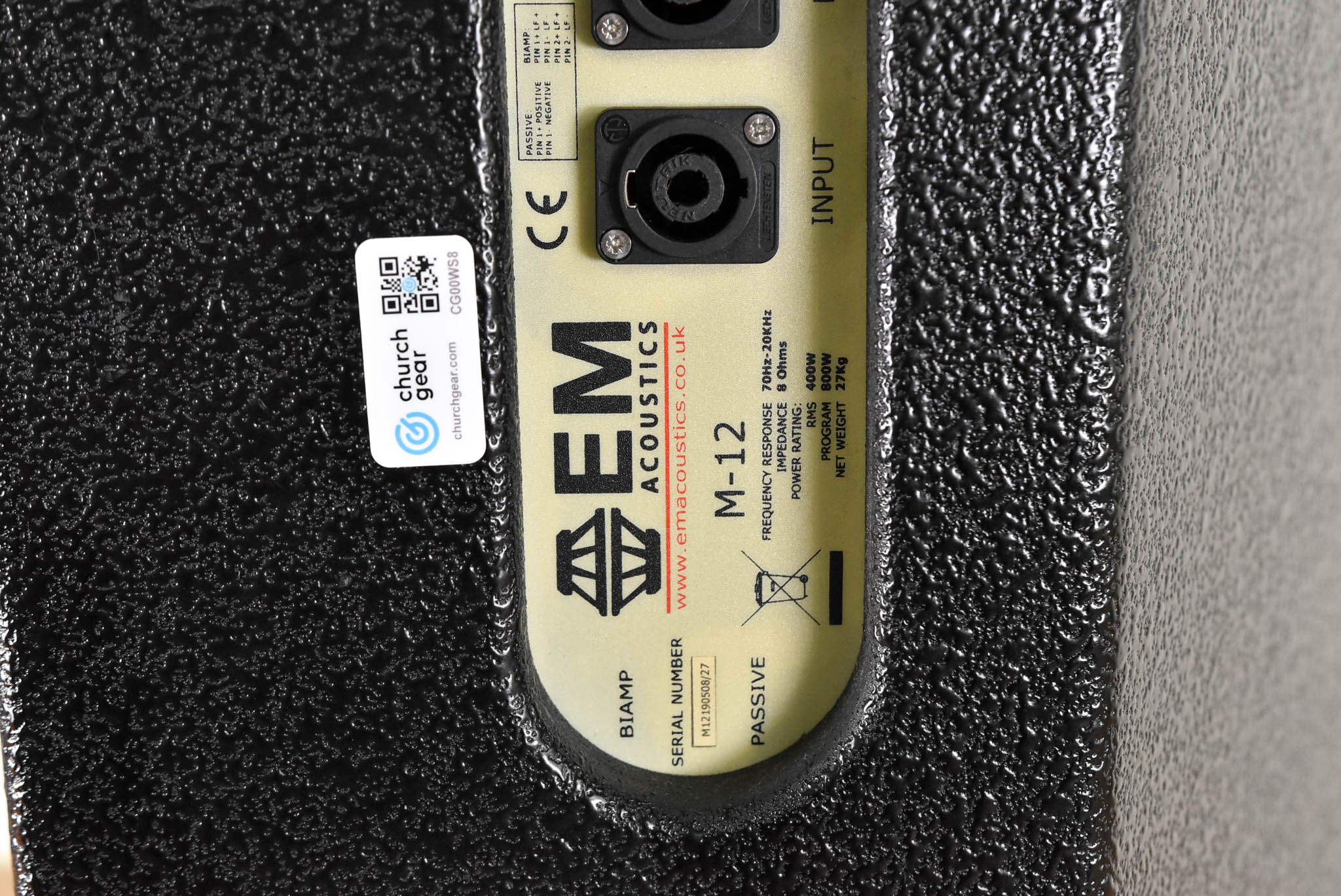 EM Acoustics M-12 Two-Way Passive Stage Monitor