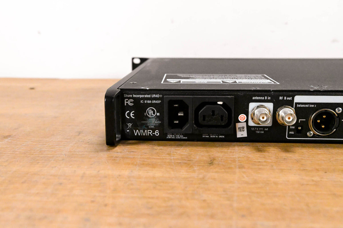 Shure UR4D+ Dual-Channel Wireless Receiver - G1 Band: 470-530 MHz