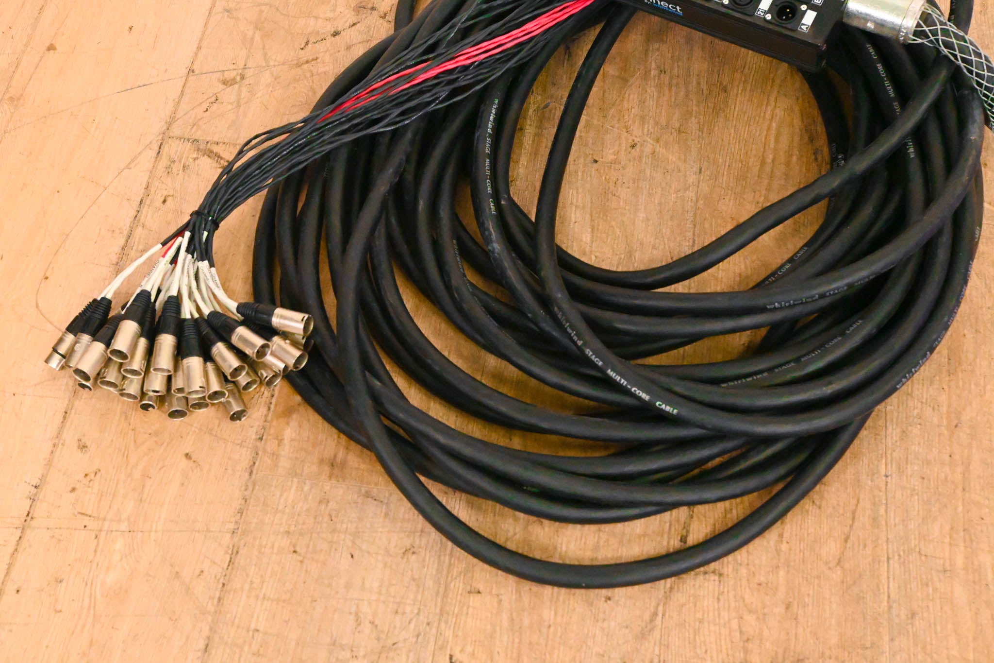 Whirlwind Connect 24x4 XLR Stage Box to Fanout Snake - 100ft