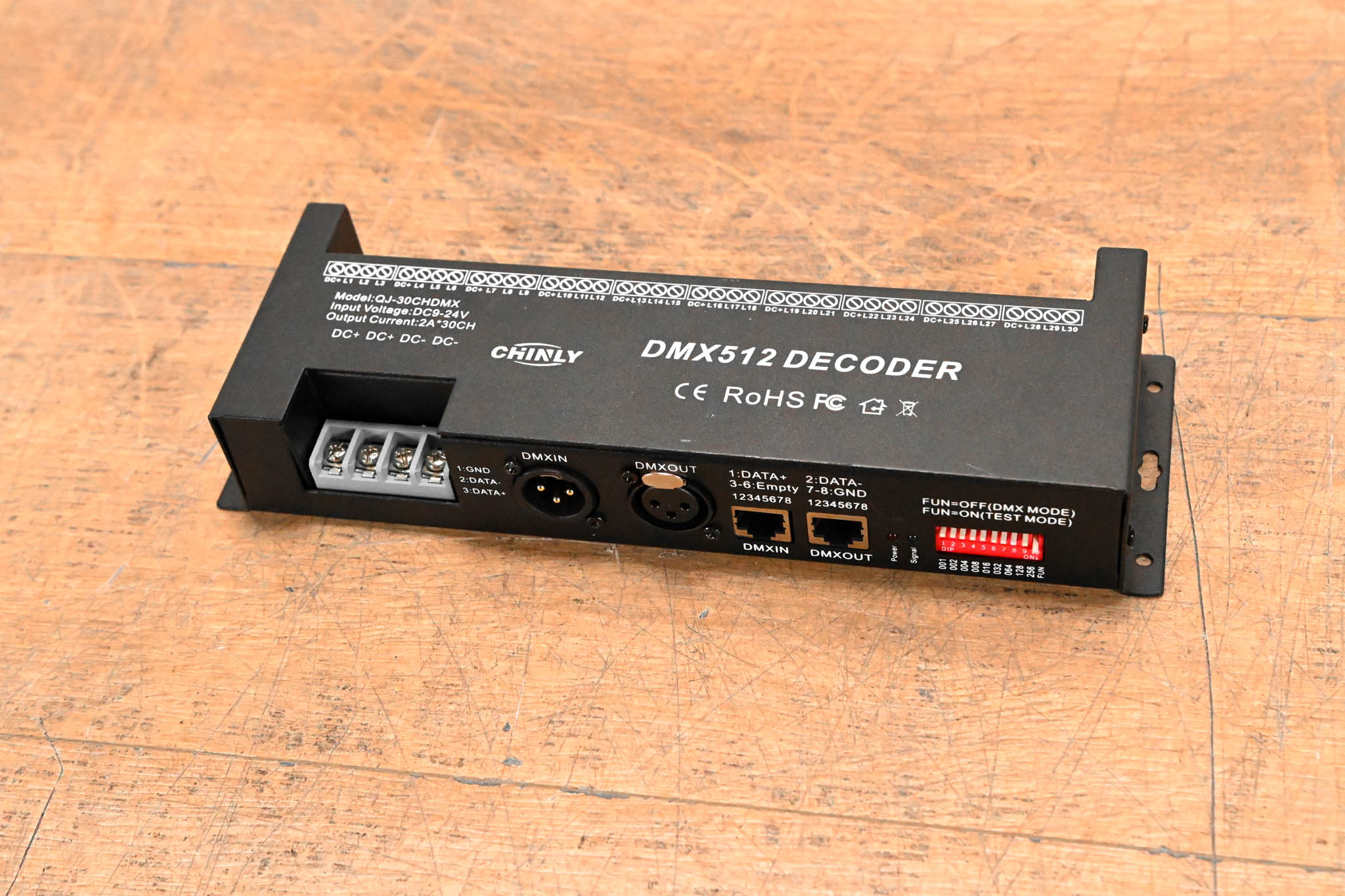 Chinly QJ-30CHDMX 30-Channel DMX512 Decoder