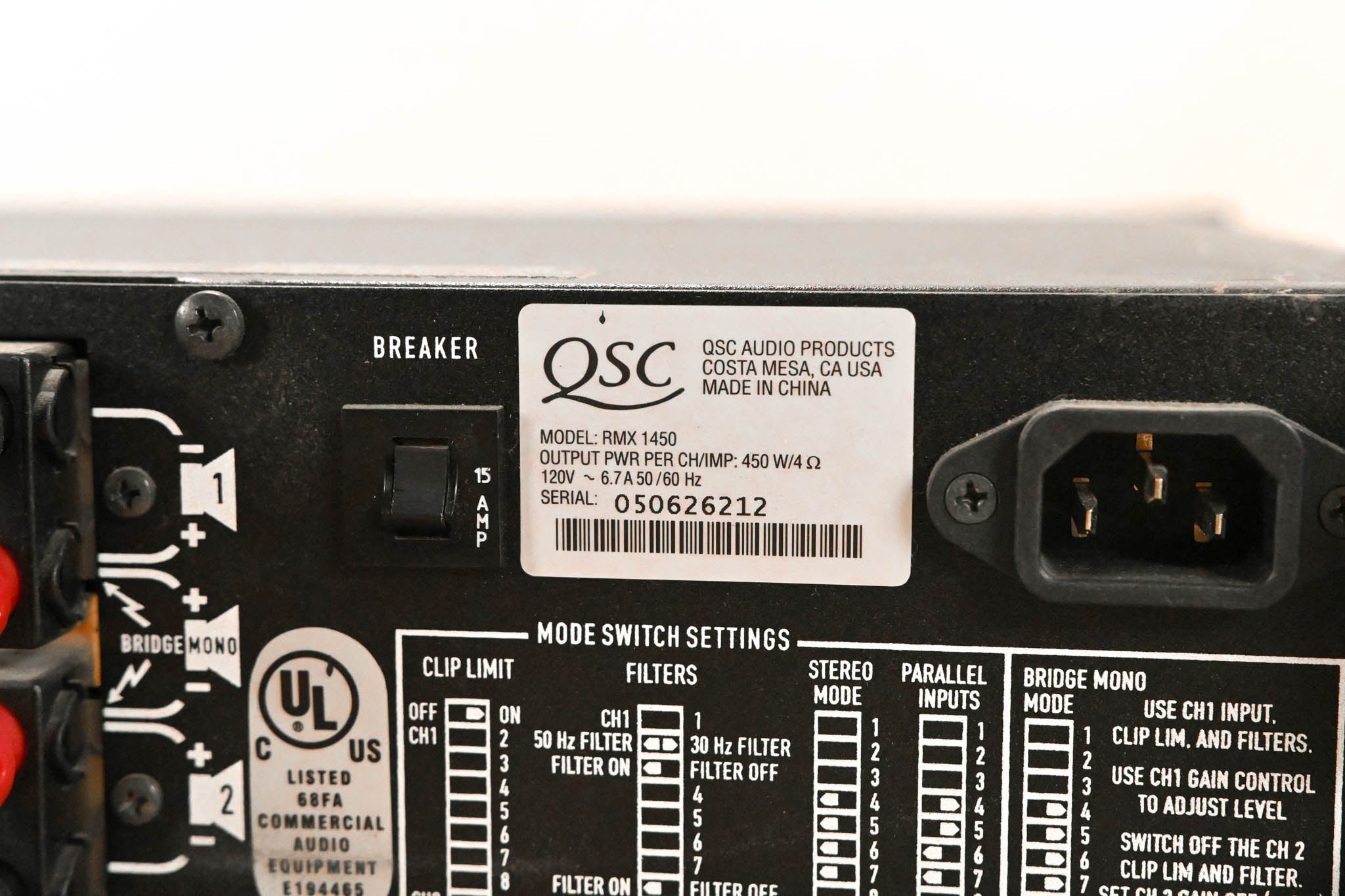 QSC RMX1450 2-Channel Power Amplifier