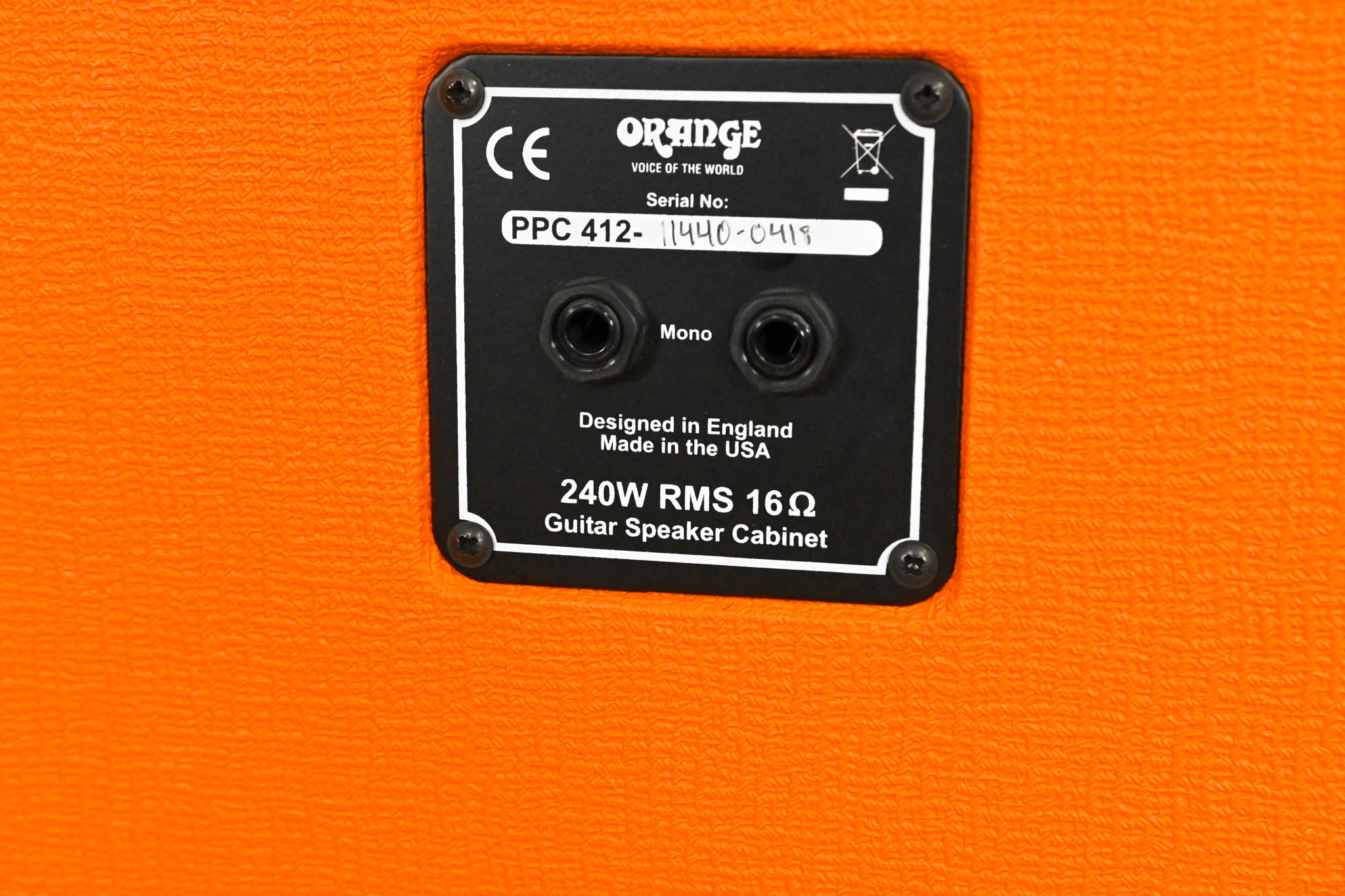 Orange PPC412 240W 4x12" Guitar Speaker Cabinet with Road Case