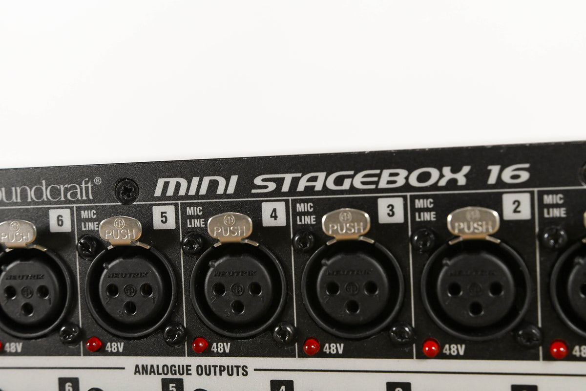 Soundcraft Mini Stagebox 16R Cat 5 16-CH Digital Stage Box w/ MADI Card