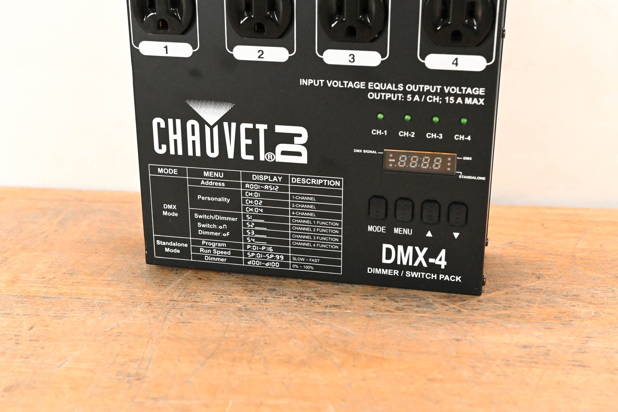 Chauvet DMX-4 4-Channel DMX Dimmer/Relay Pack