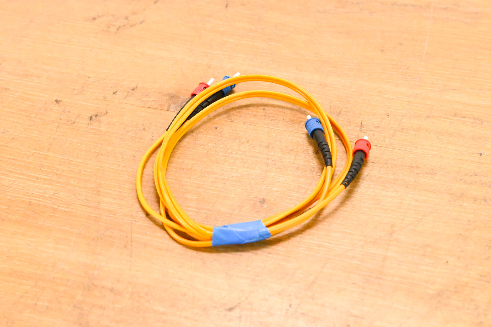 Unbranded ST-ST Fiber Optic Duplex Patch Cable - 3'