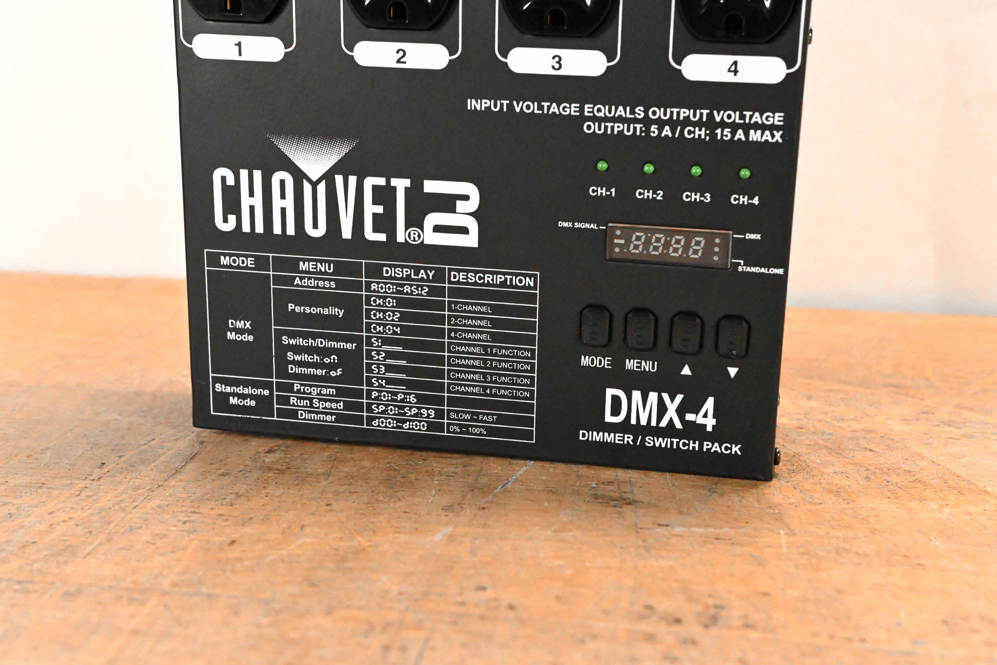 Chauvet DMX-4 4-Channel DMX Dimmer/Relay Pack