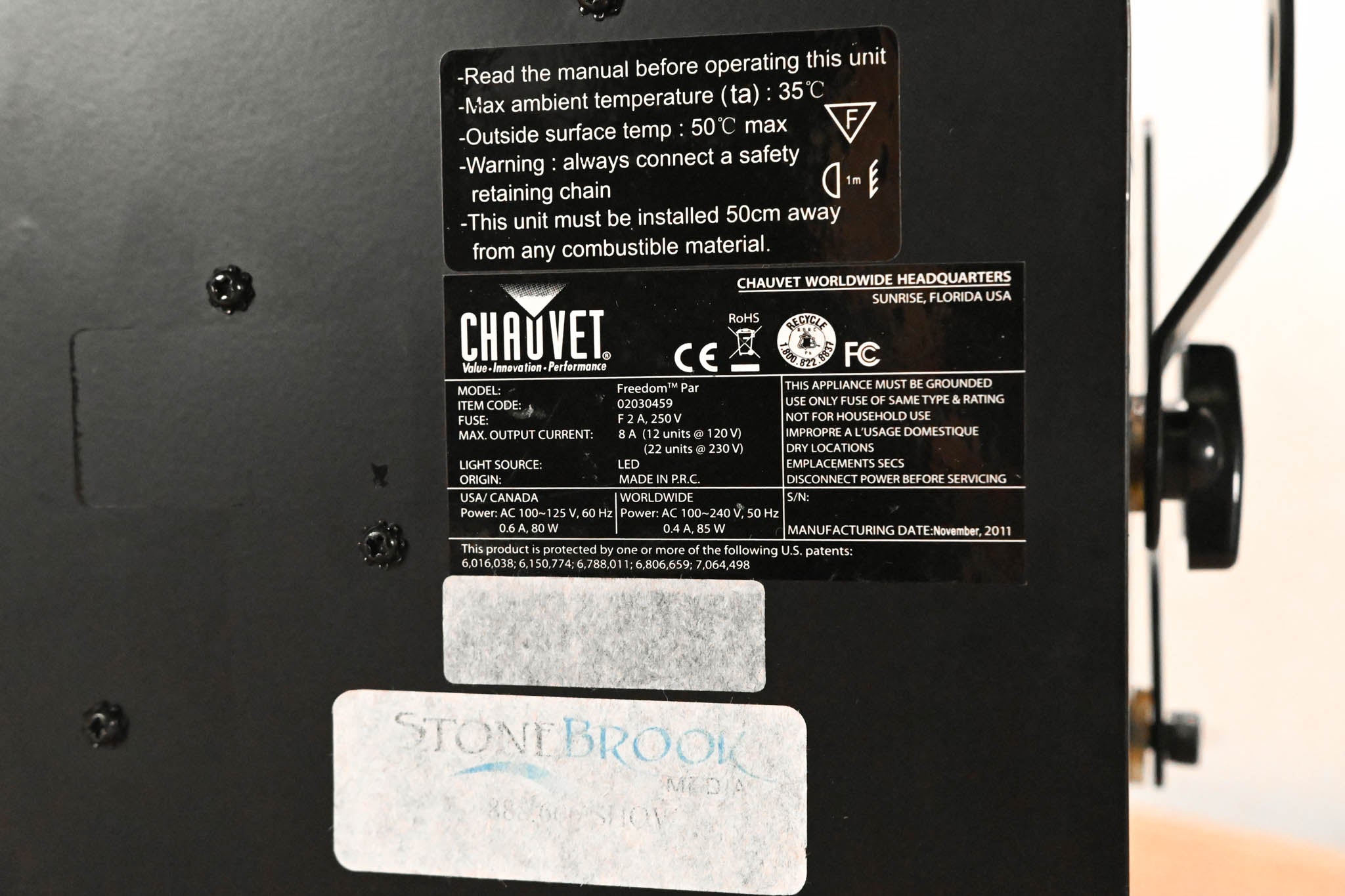 Chauvet Freedom Par RGBA Wireless LED Par