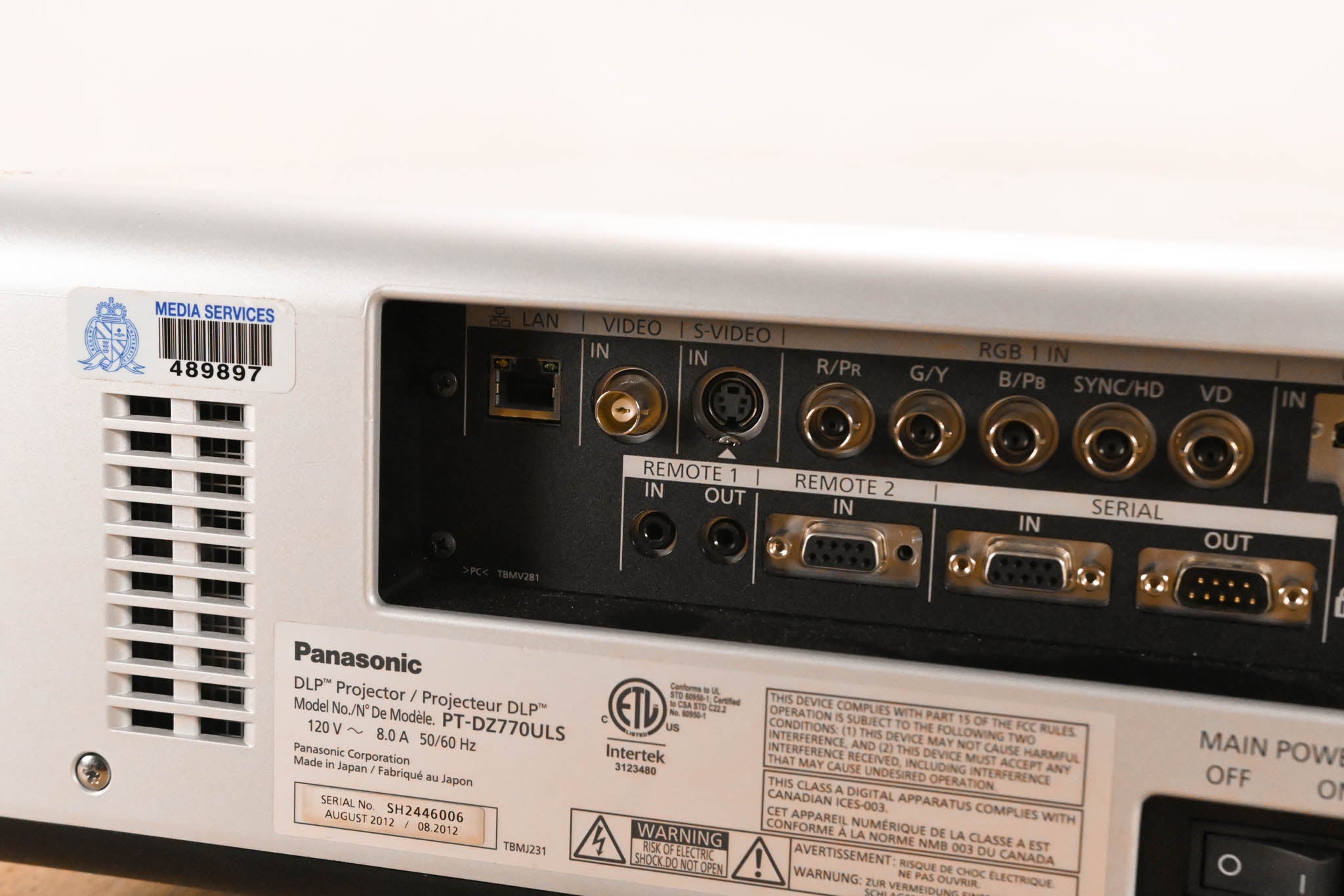 Panasonic PT-DZ770ULS Professional WUXGA DLP Projector w/ Lens