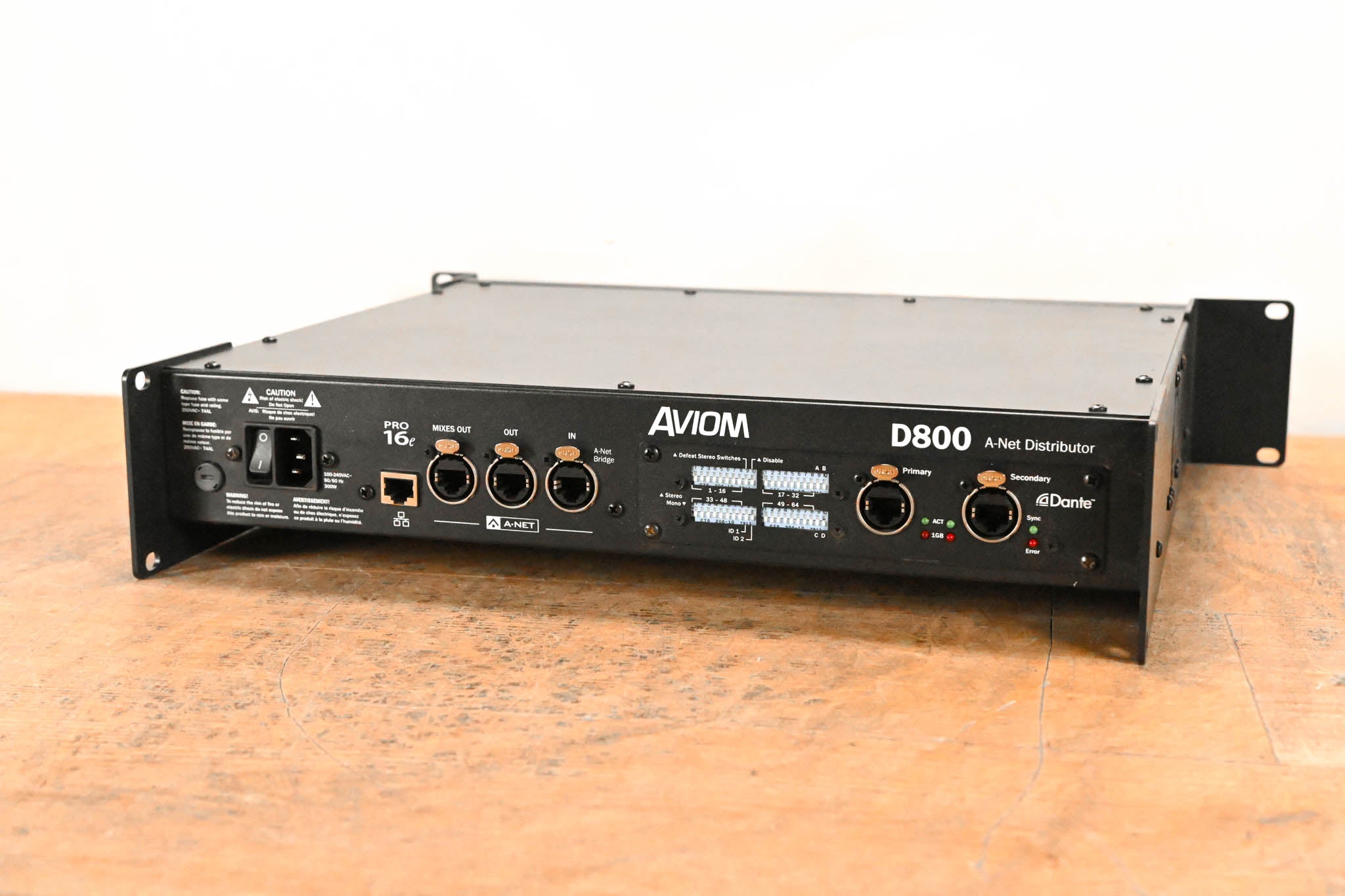 Aviom D800-Dante A-Net Distributor with Dante Connectivity