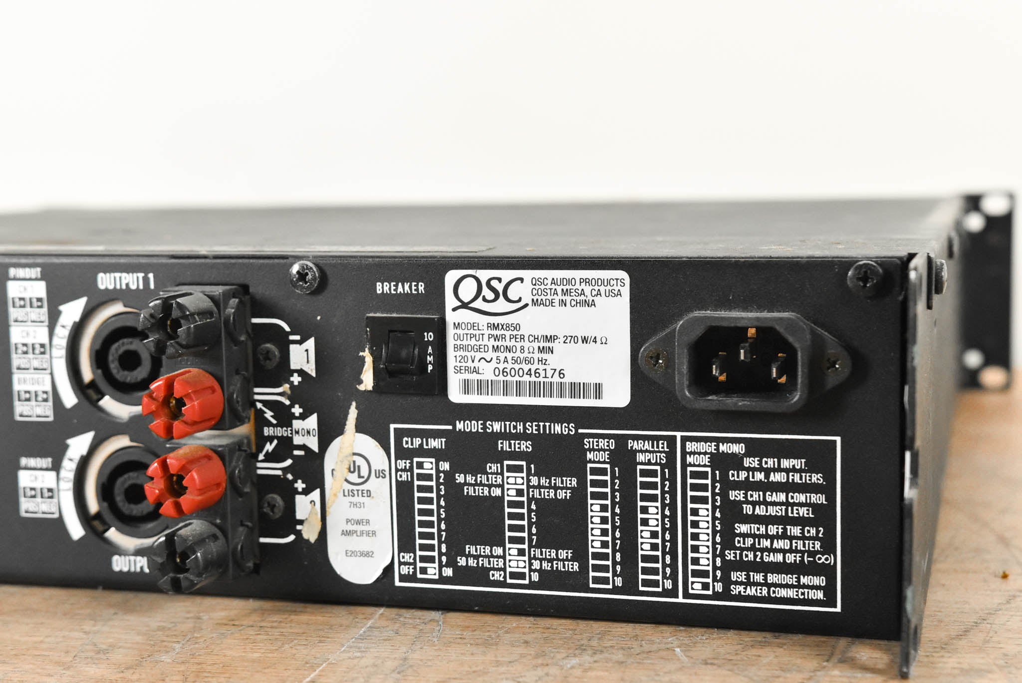 QSC RMX850 2-Channel Power Amplifier