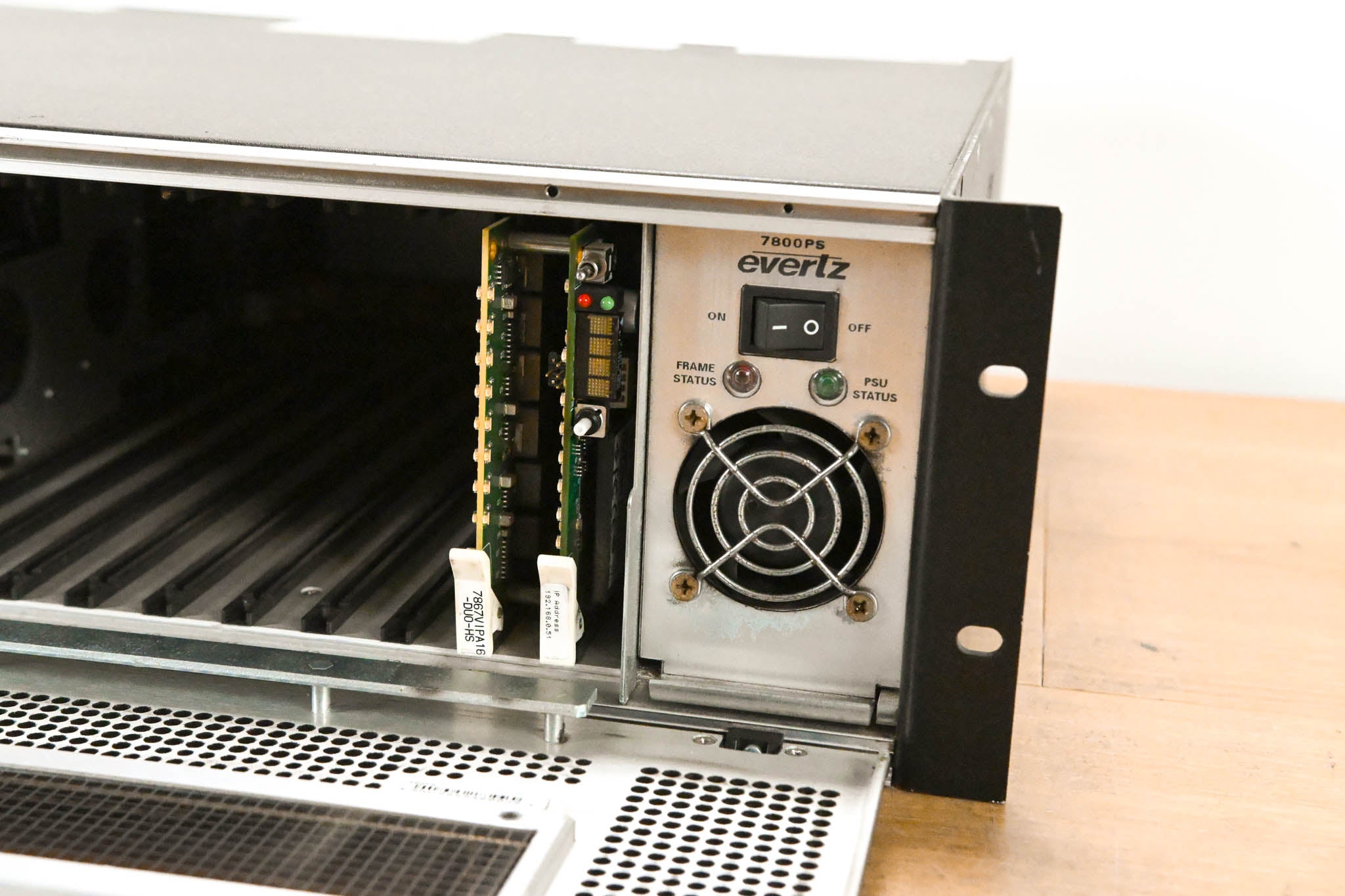Evertz 7800FR 3RU Rackmount MultiFrame with Cards