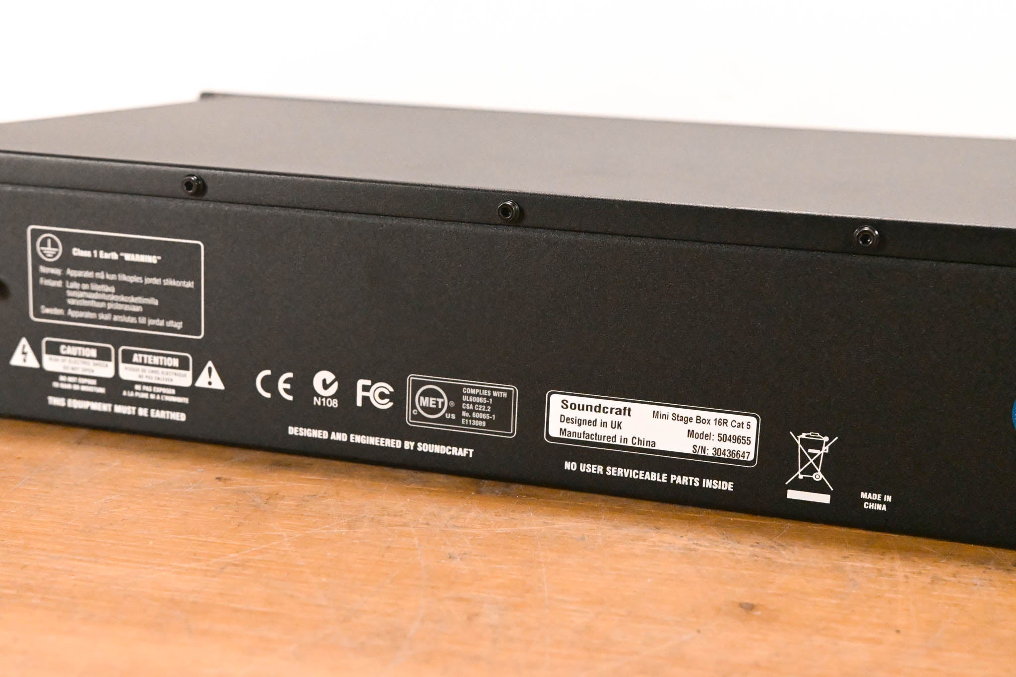 Soundcraft Mini Stagebox 16R Cat 5 16-CH Digital Stage Box w/ MADI Card