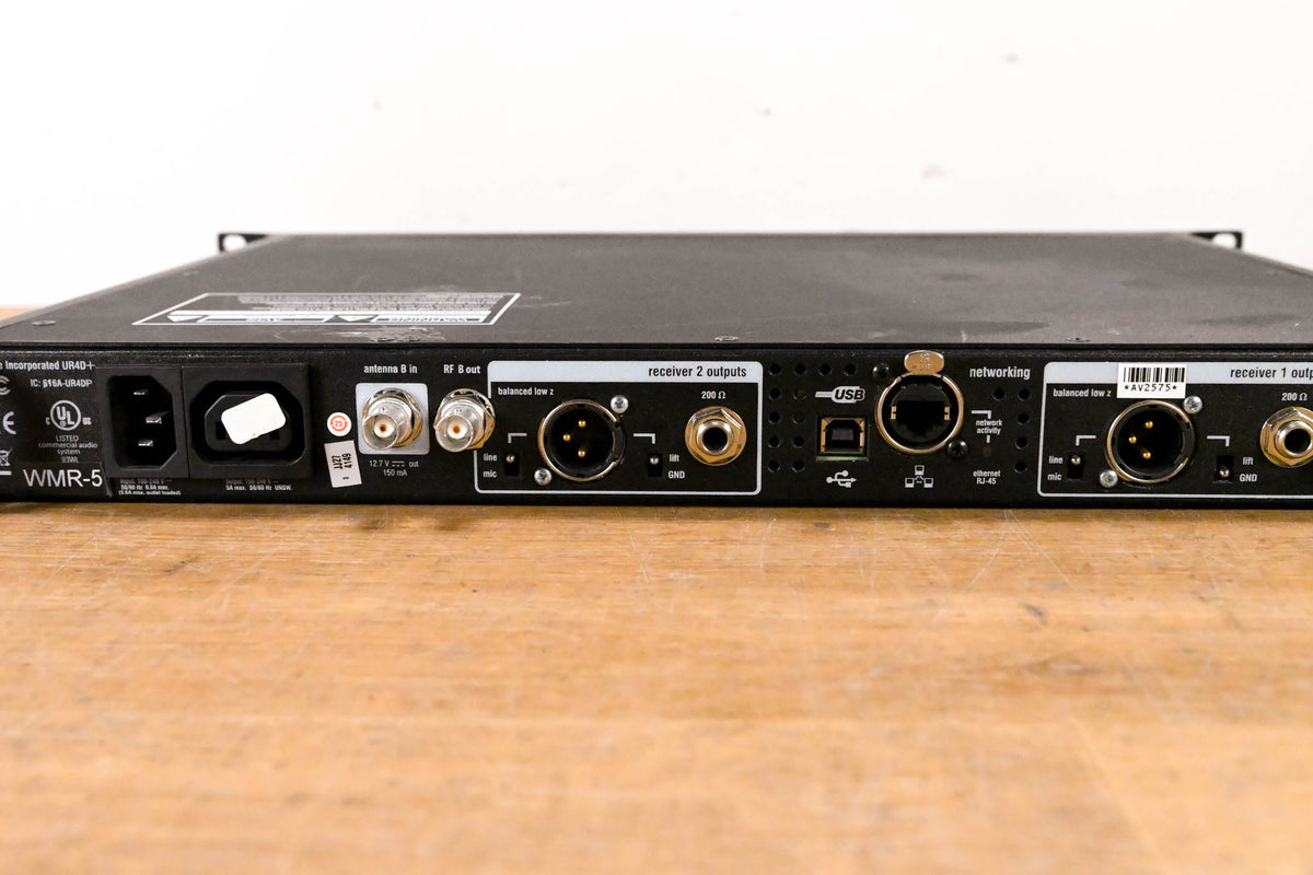 Shure UR4D+ Dual-Channel Wireless Receiver - G1 Band: 470-530 MHz