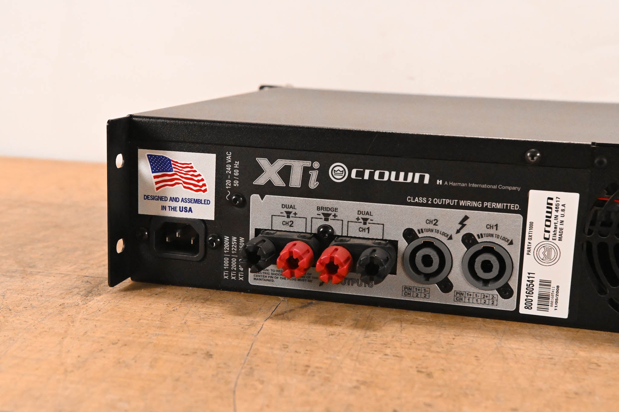 Crown XTi 1000 Stereo Power Amplifier with DSP