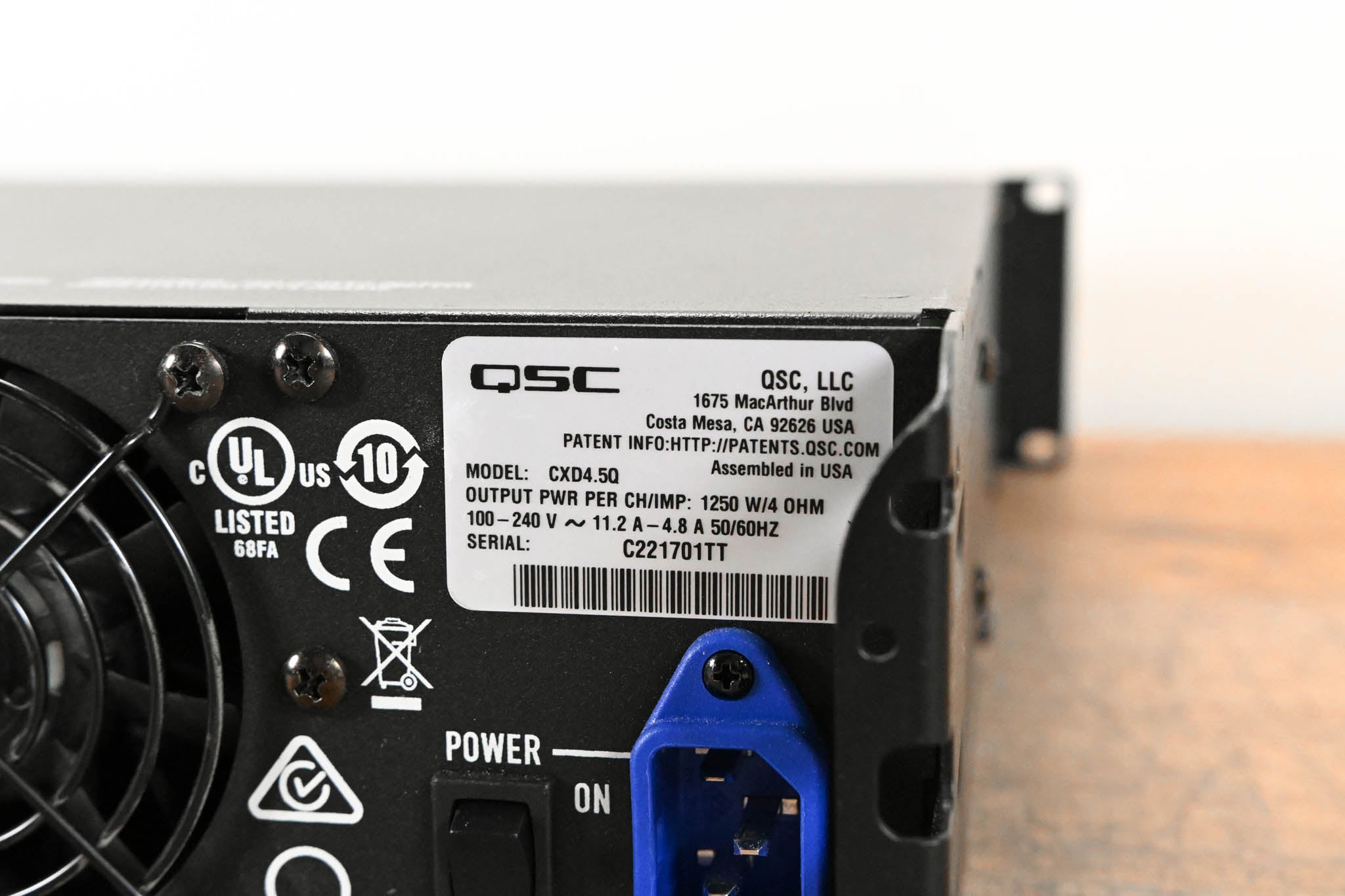 QSC CXD4.5 4-Channel Installation Power Amplifier with DSP