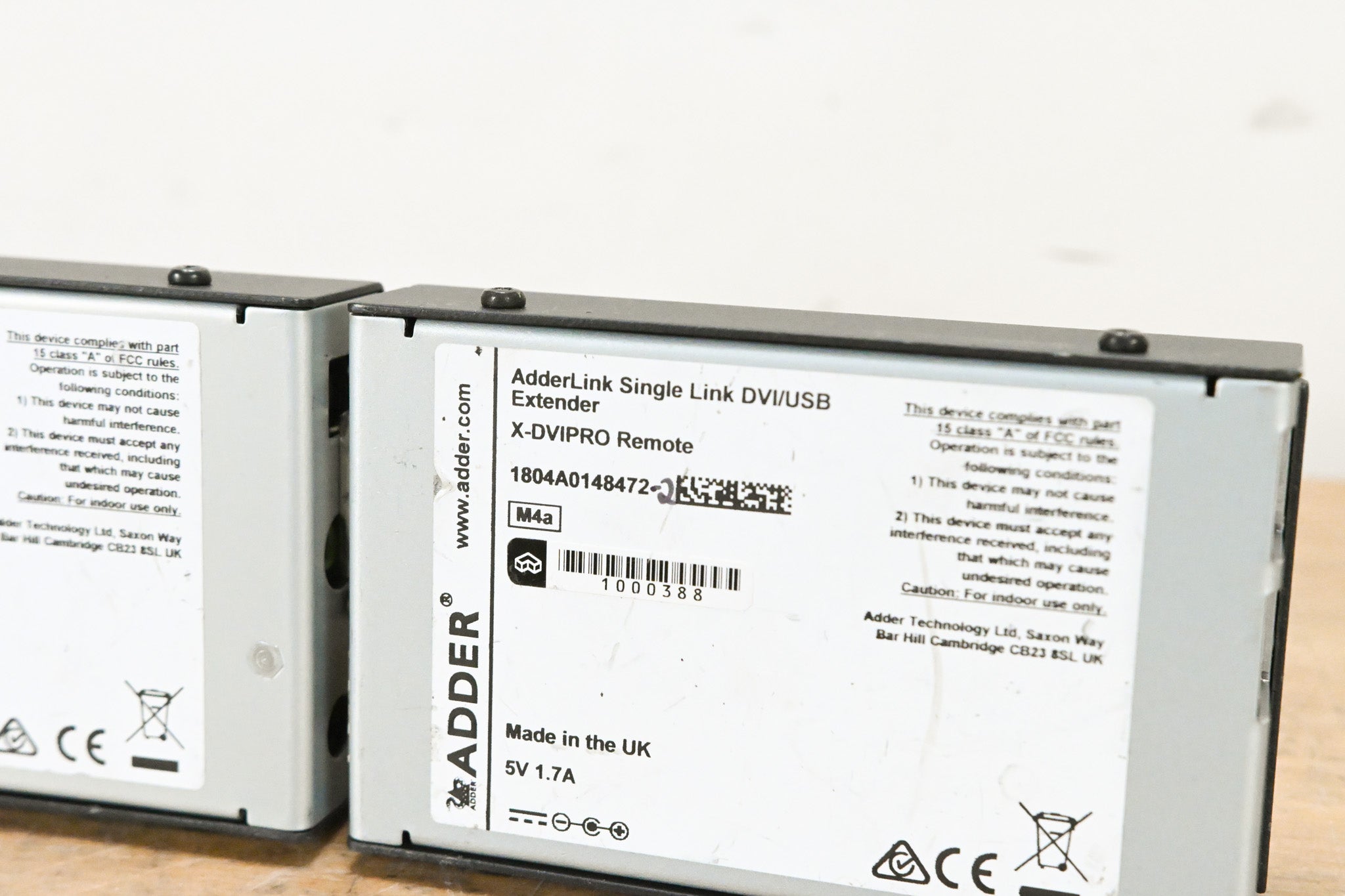 Adder AdderLink X-DVIPRO Single Link DVI/USB Extender (NO POWER SUPPLY)
