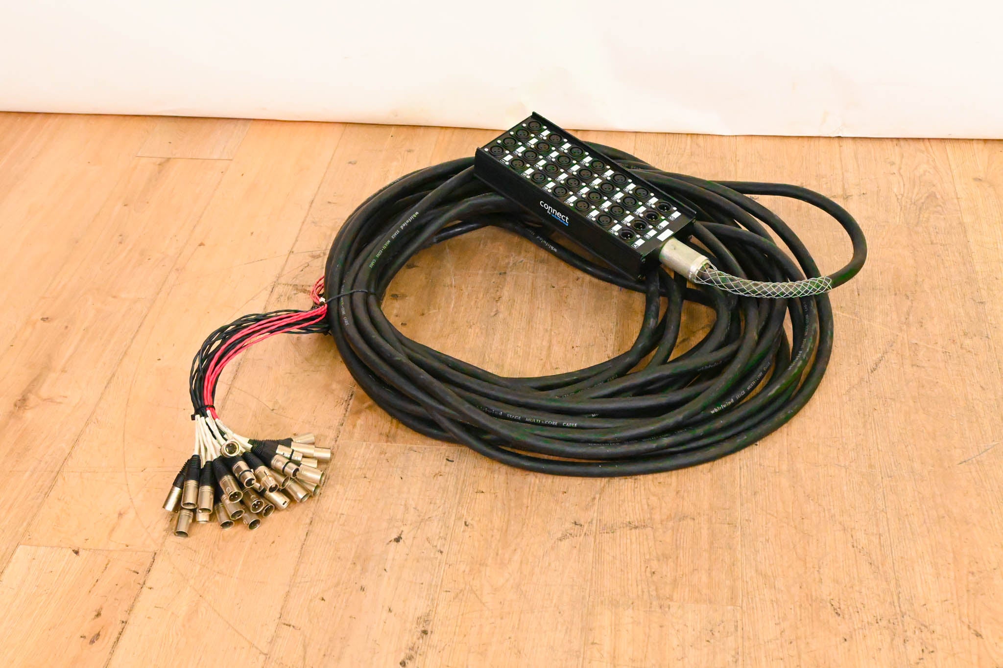 Whirlwind Connect 24x4 XLR Stage Box to Fanout Snake - 100ft