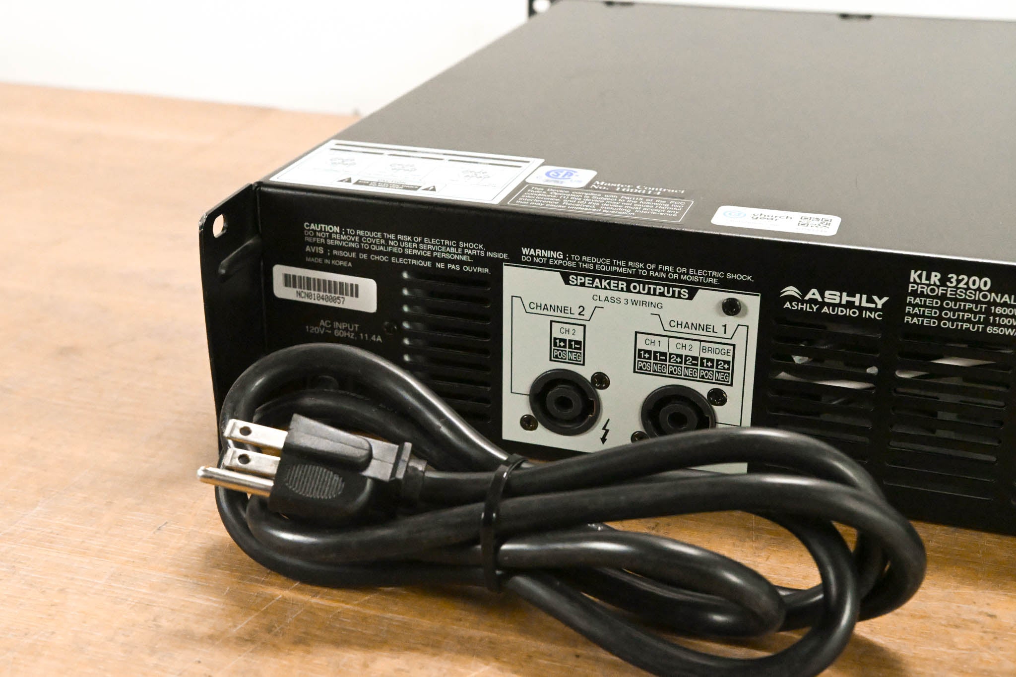 Ashly KLR-3200 Dual-Channel 1,600W Power Amplifier