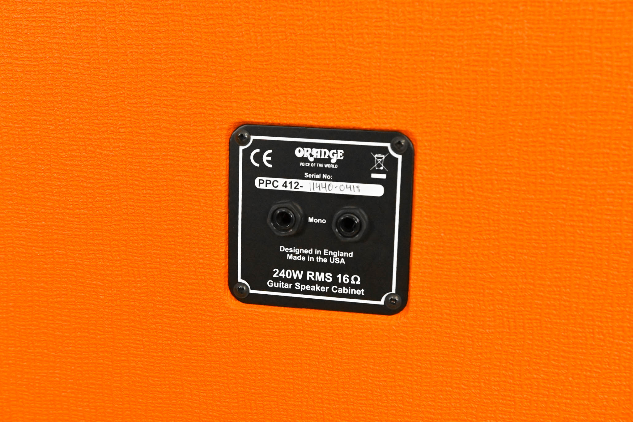Orange PPC412 240W 4x12" Guitar Speaker Cabinet with Road Case