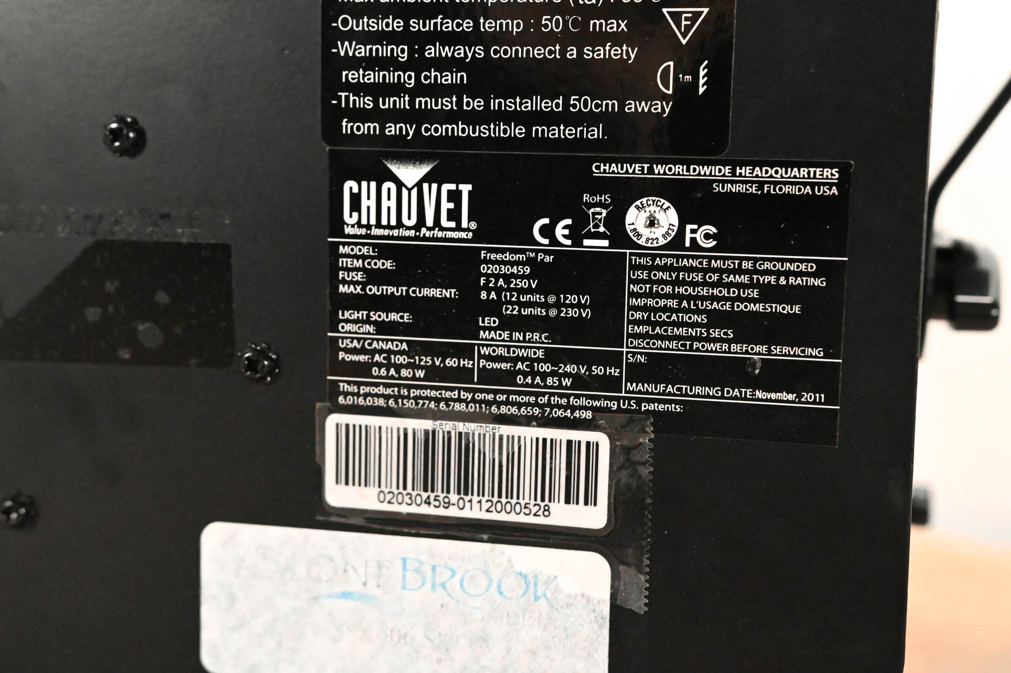 Chauvet Freedom Par RGBA Wireless LED Par