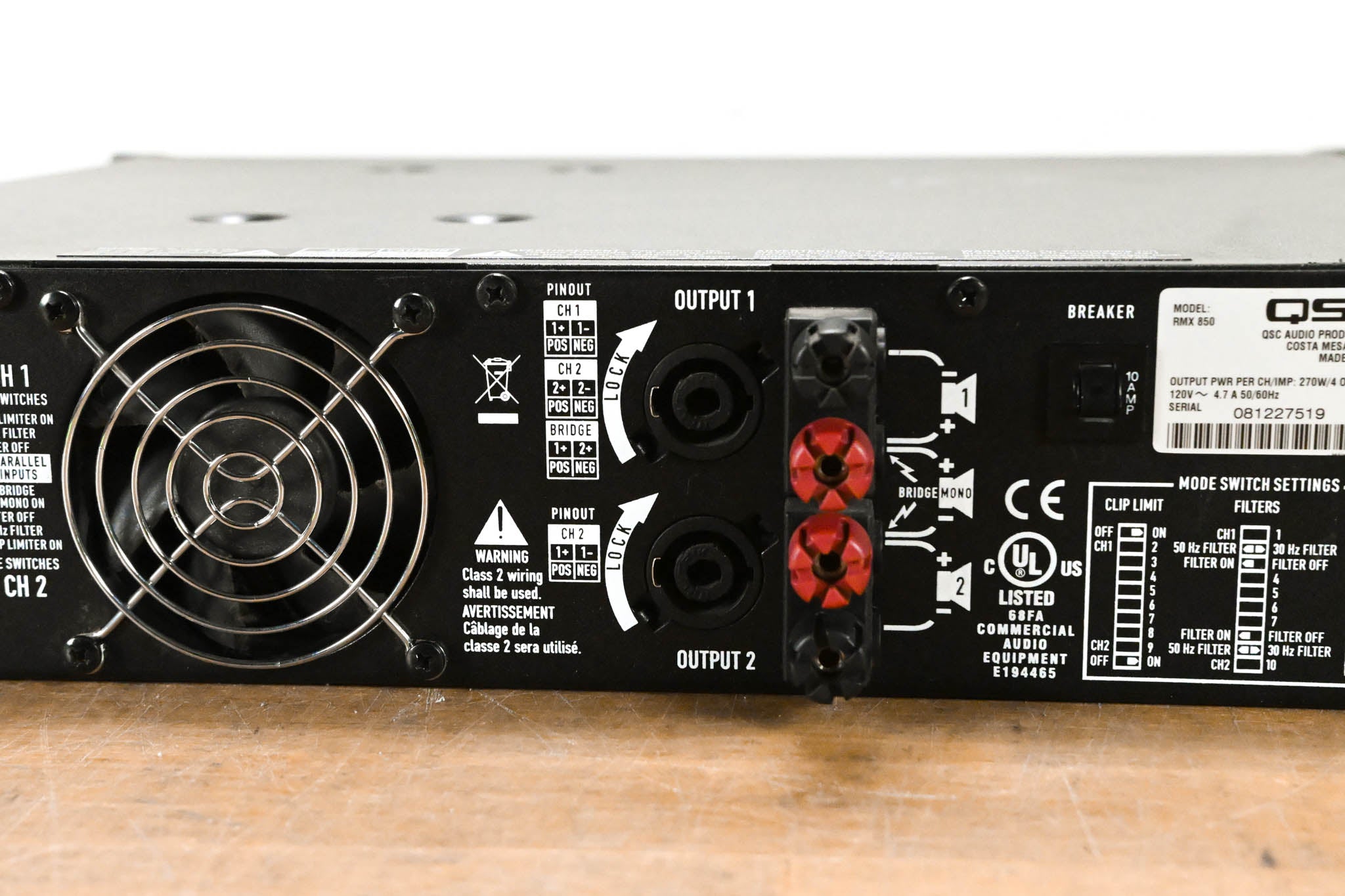 QSC RMX850 2-Channel Power Amplifier