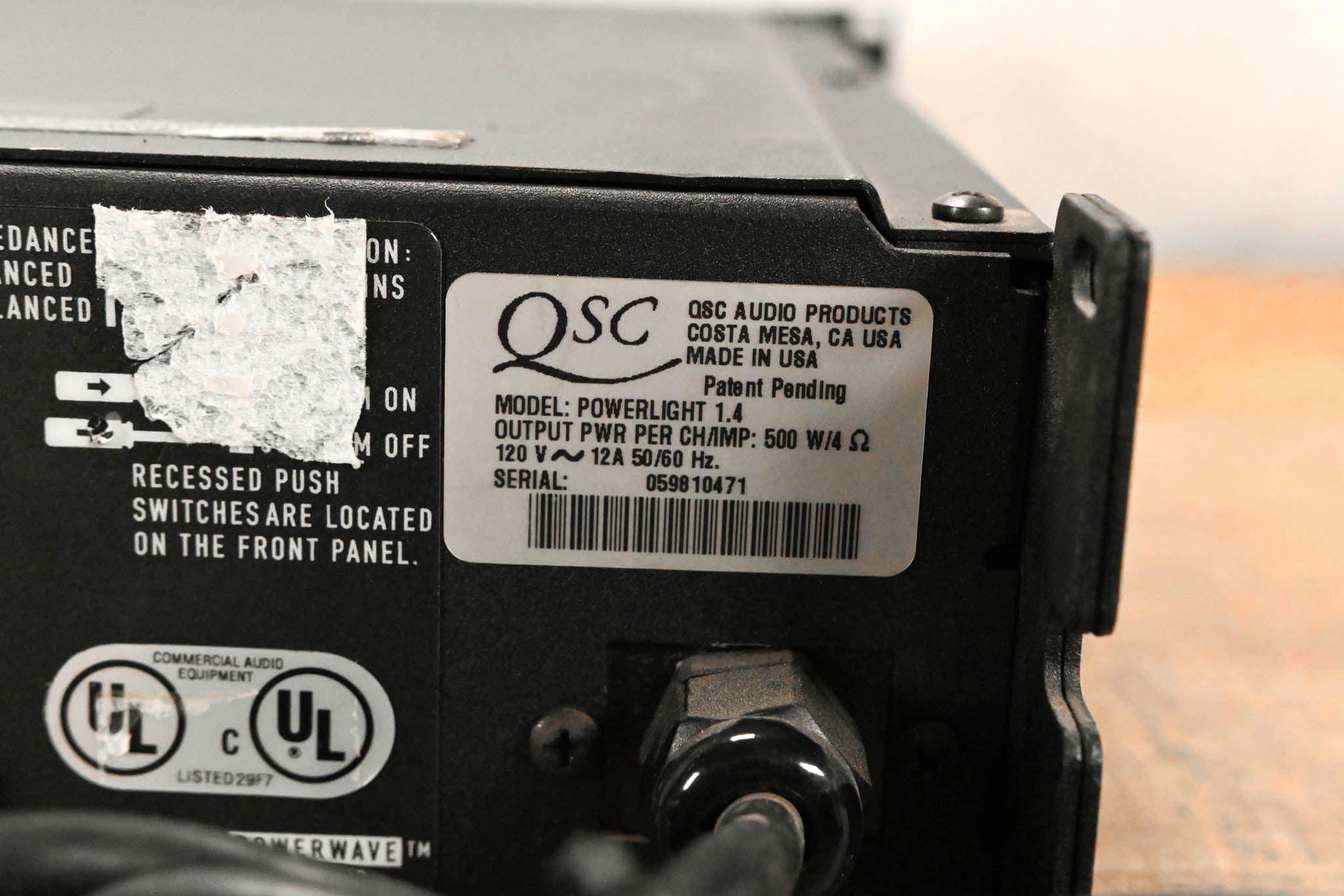 QSC PowerLight 1.4 2-Channel Power Amplifier