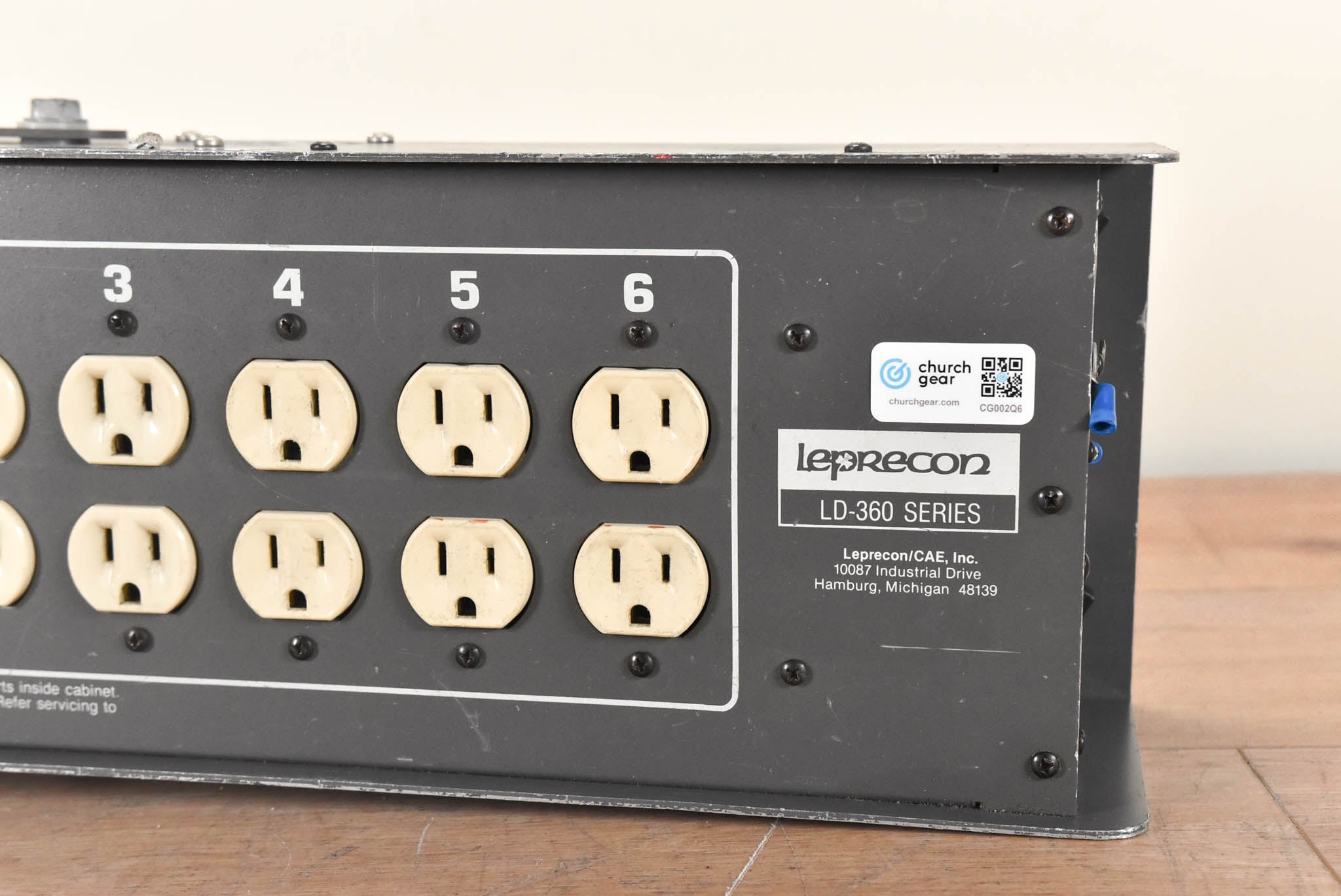 Leprecon LD-360-DMX-HP 6-Channel Edison DMX Dimmer Pack