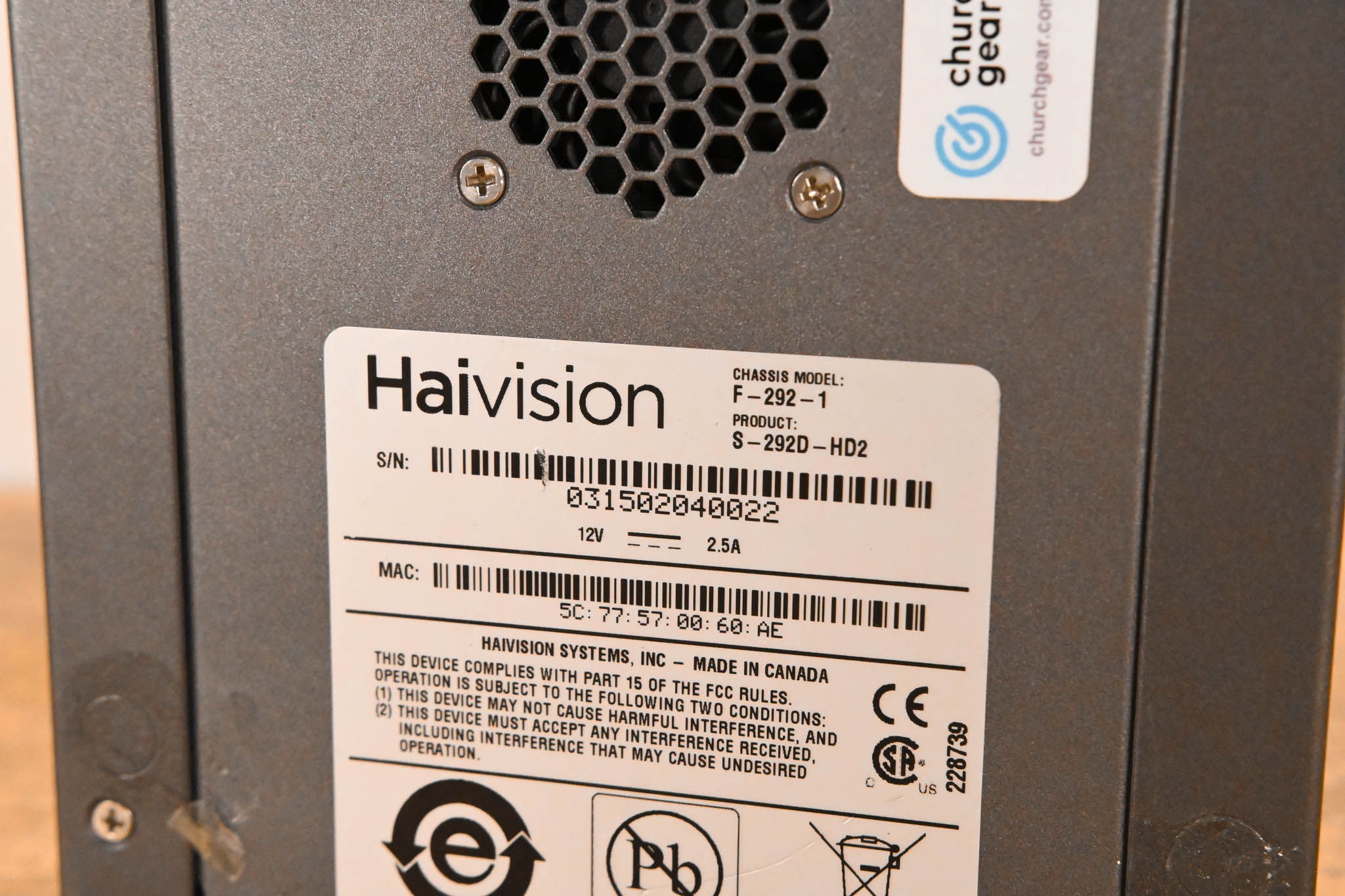 HaiVision S-292D-HD2 Makito X Dual Decoder Appliance (NO POWER SUPPLY)