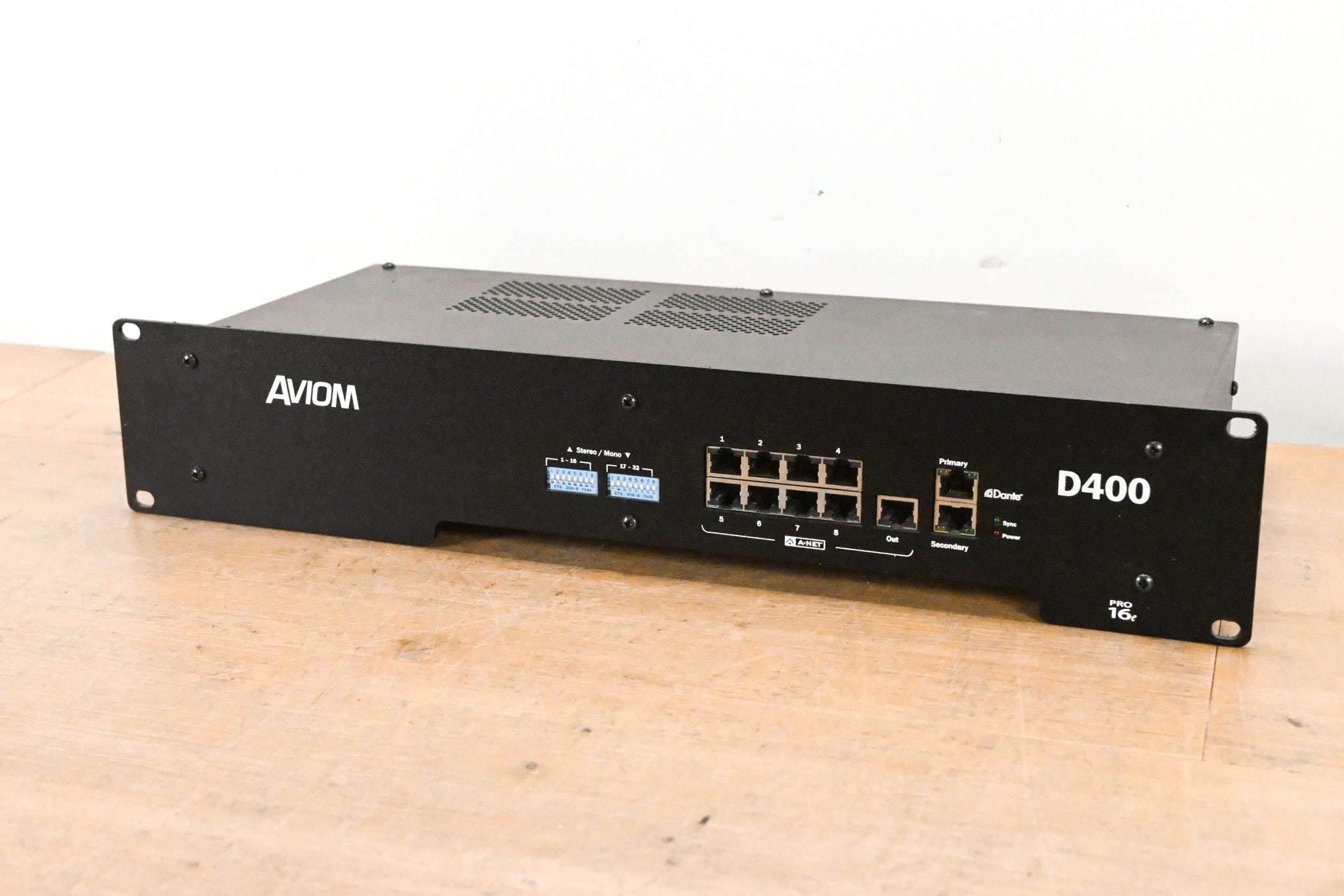 Aviom D400-Dante A-Net Distributor with Dante Connectivity