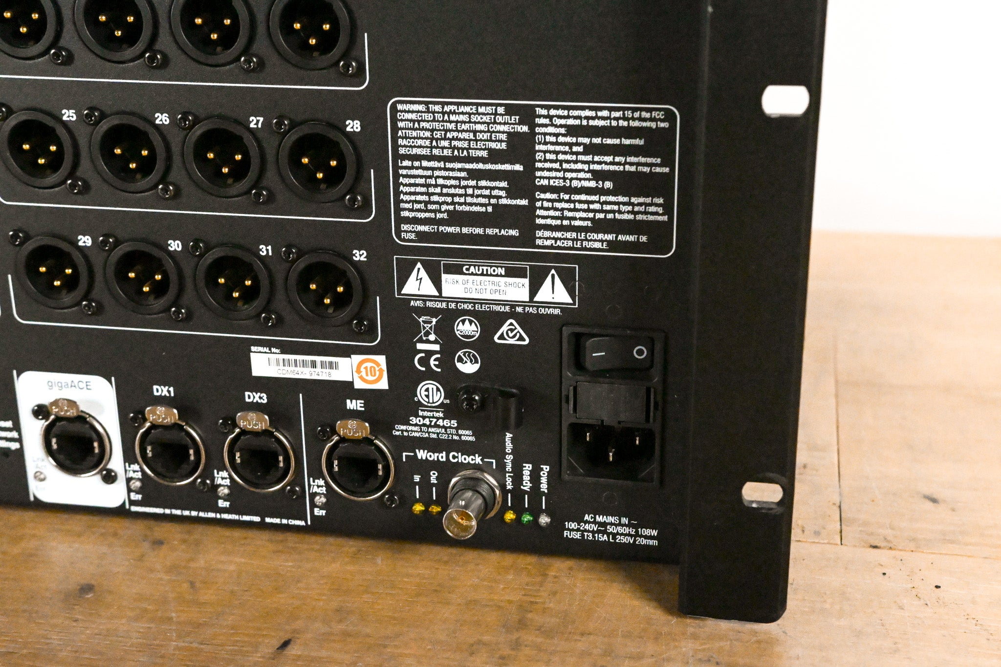 Allen & Heath dLive CDM64 MixRack 64-in/32-out Digital Stage Box