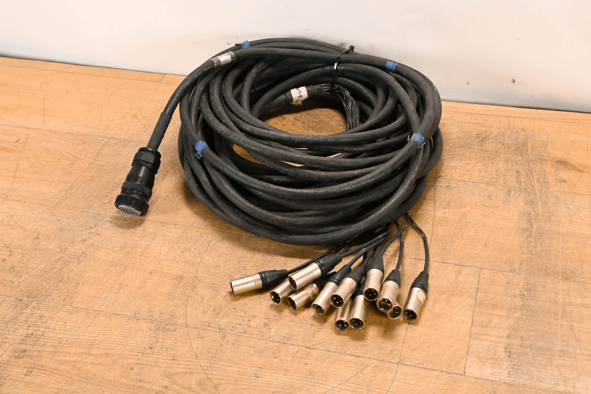 Unbranded 37-Pin CPC Female Connector to (12x)XLRM Cable - 75ft