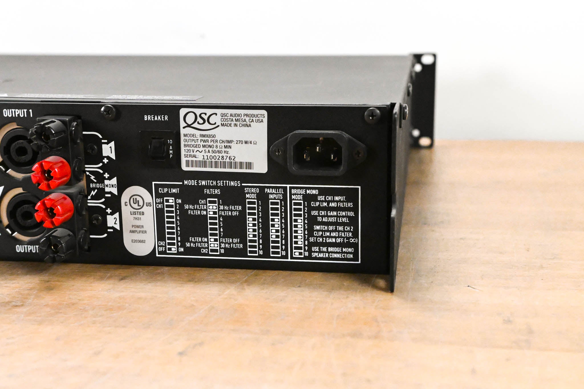 QSC RMX850 2-Channel Power Amplifier