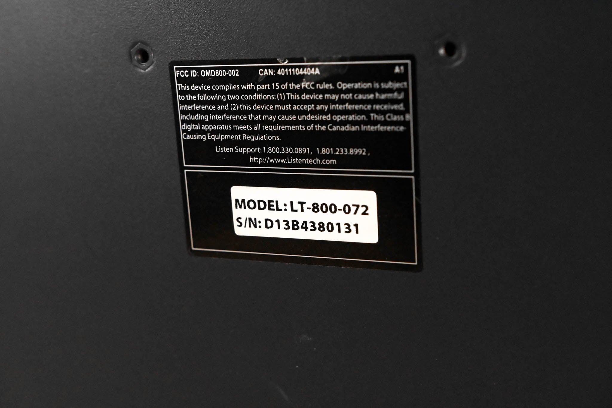 Listen Technologies LT-800-072 Stationary RF Transmitter