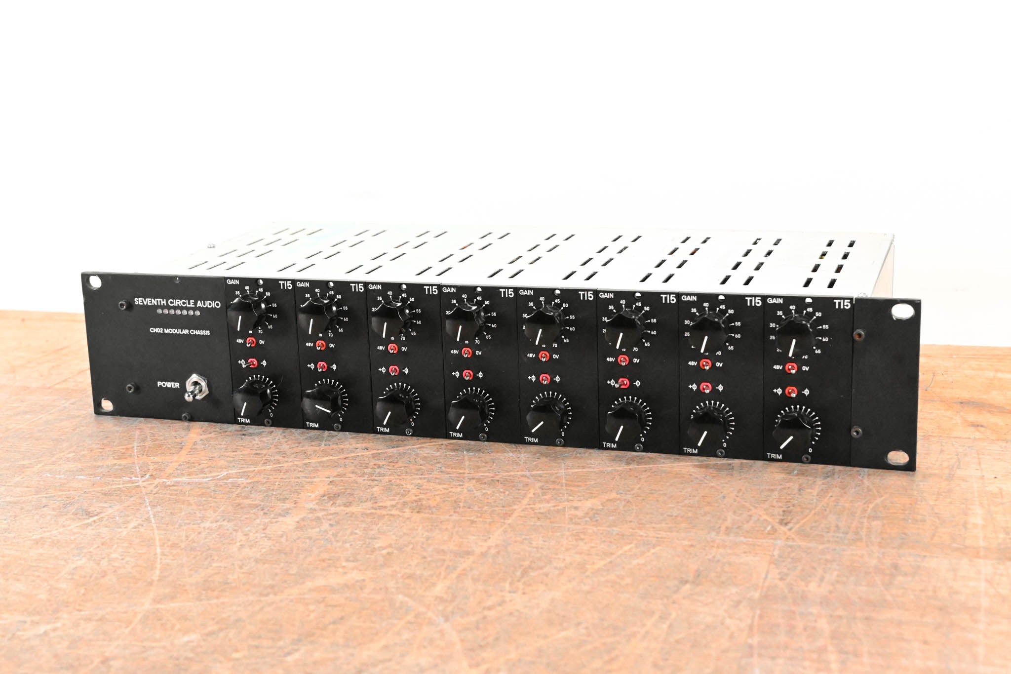 Seventh Circle Audio CH02 Chassis with eight T15 Preamplifier Modules