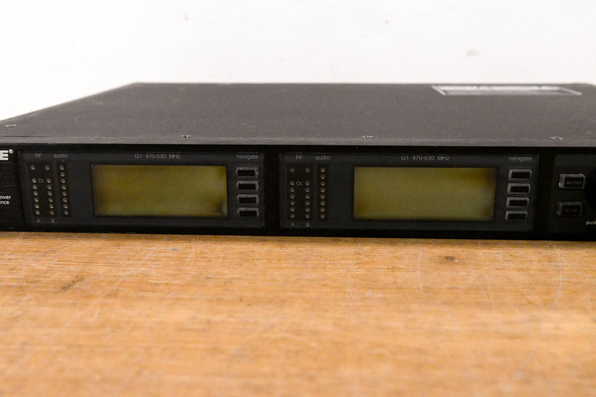 Shure UR4D+ Dual-Channel Wireless Receiver - G1 Band: 470-530 MHz