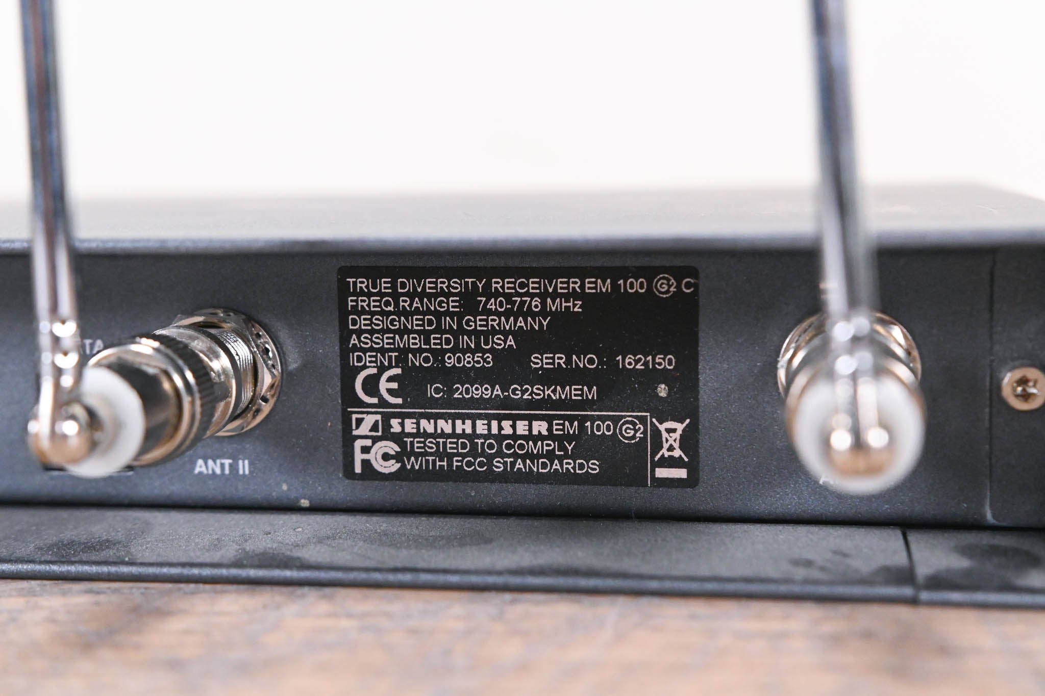 Sennheiser EM 100 G2 Wireless Receiver 740-776 MHz (NO POWER SUPPLY)