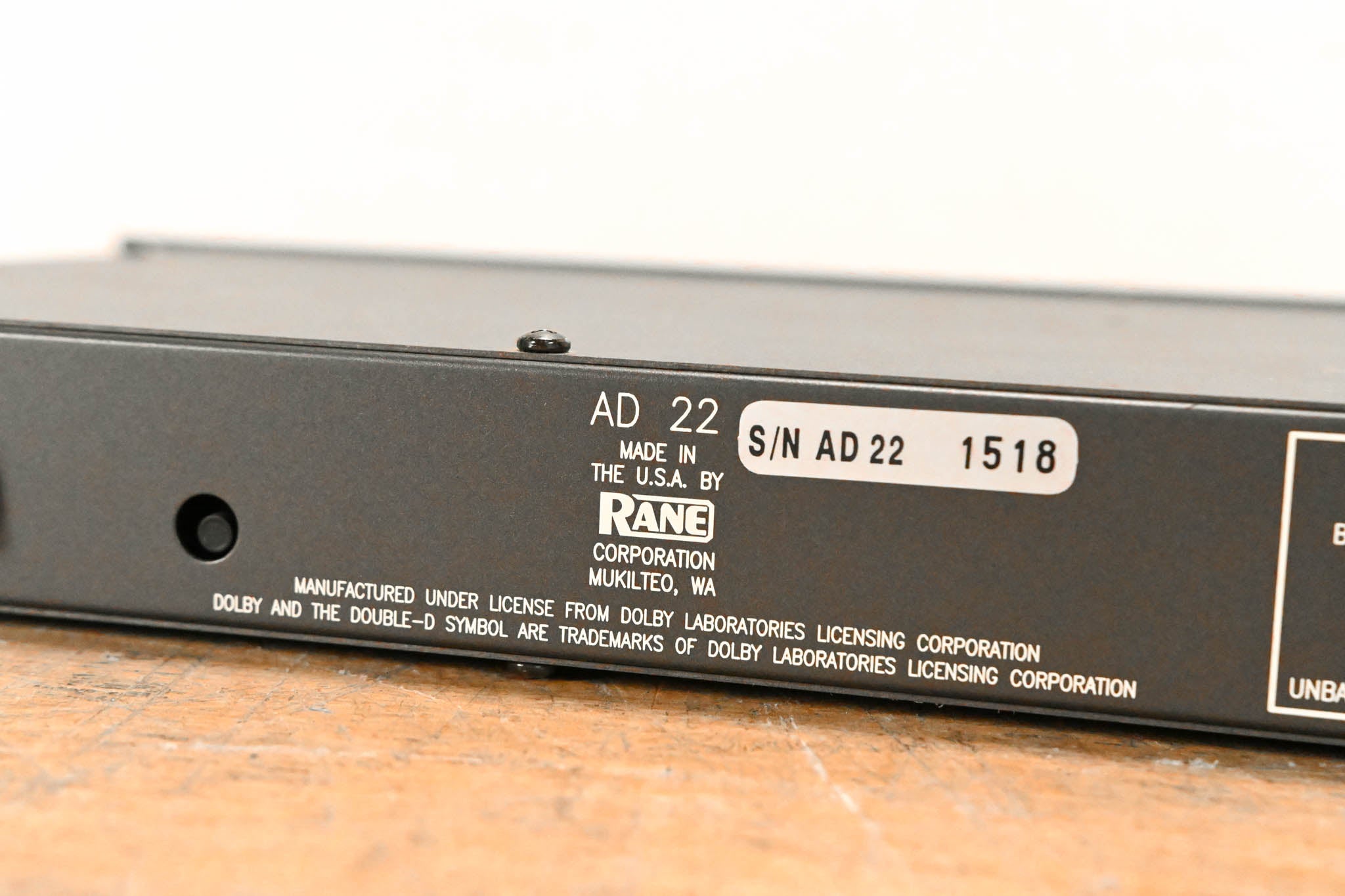 Rane AD 22 2-Channel Audio Delay Unit (NO POWER SUPPLY)