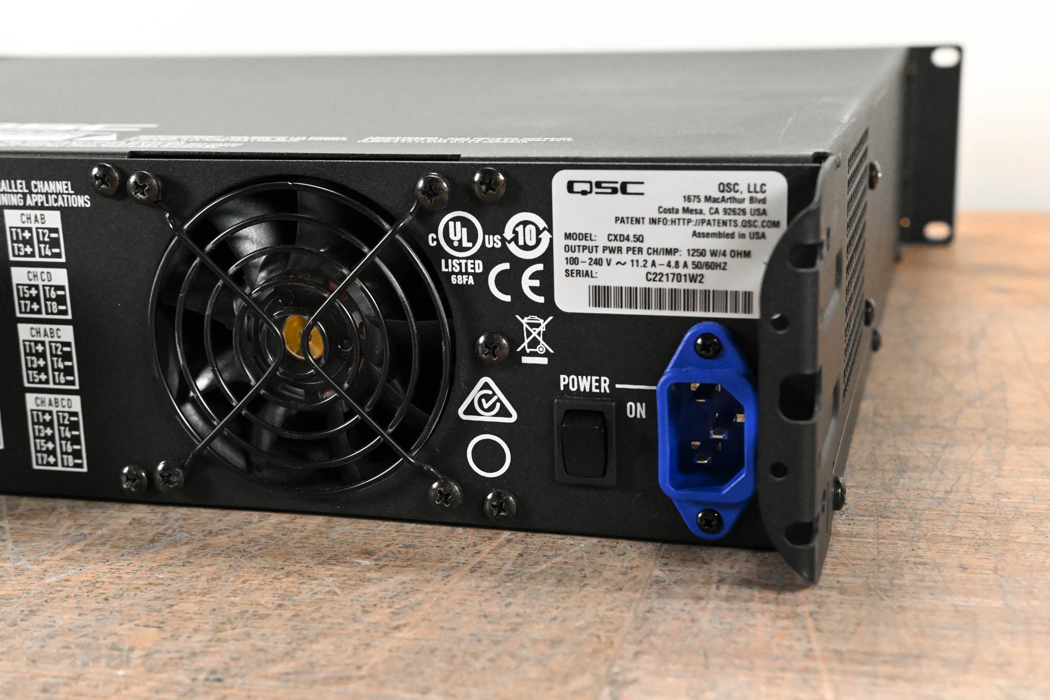 QSC CXD4.5 4-Channel Installation Power Amplifier with DSP