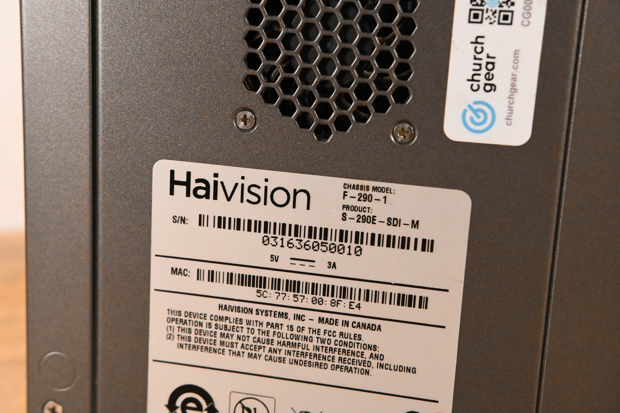 HaiVision S-290E-SDI-M Makito SDI Encoder Appliance (NO POWER SUPPLY)