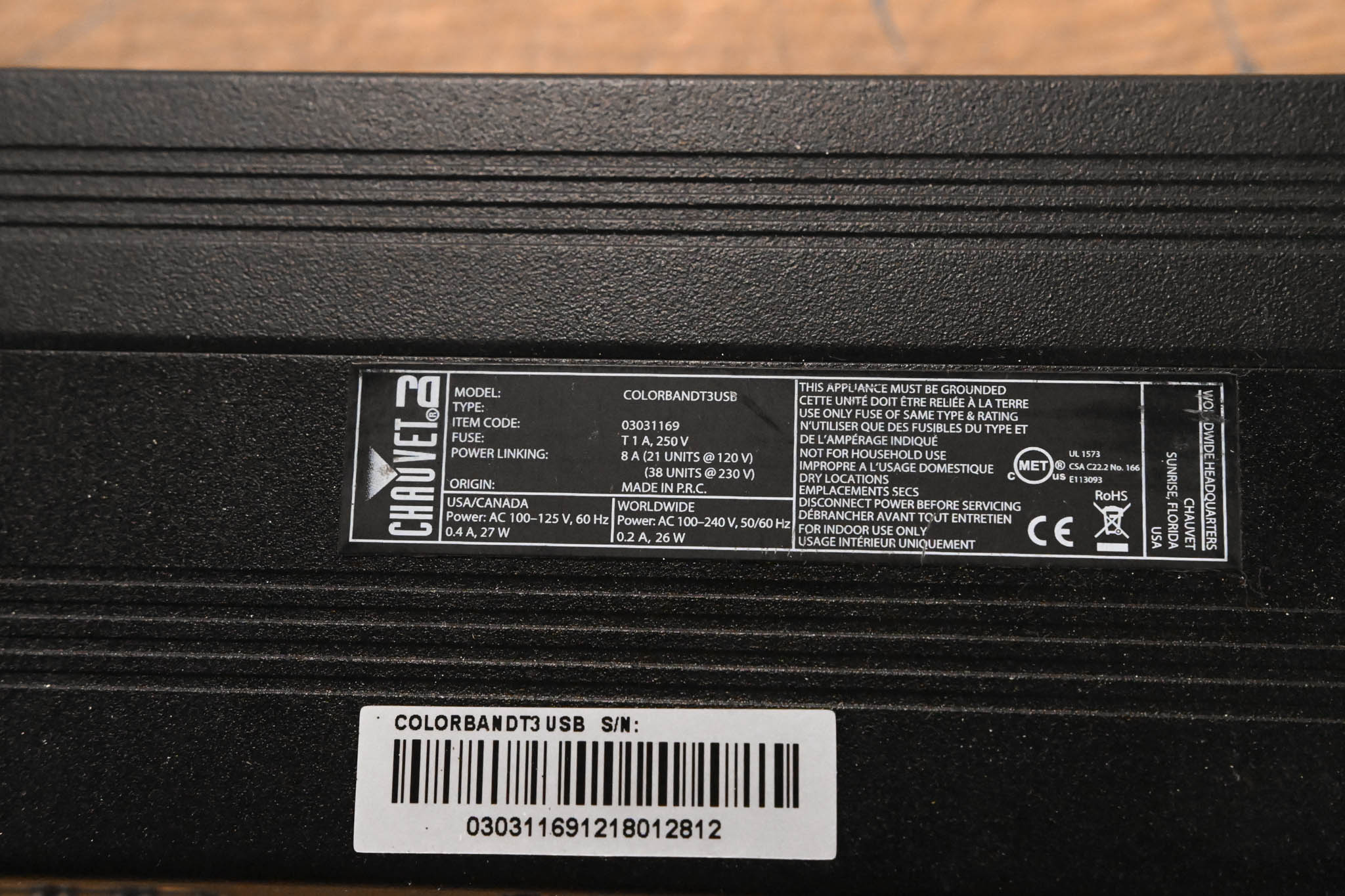 Chauvet COLORband T3USB Linear RGB Wash Light