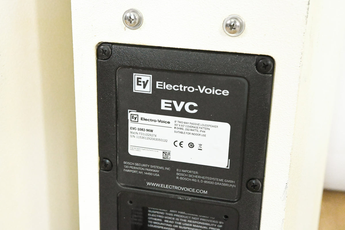 Electro-Voice (EV) EVC-1082-96W 8" Two-Way Passive Loudspeaker (PAIR)