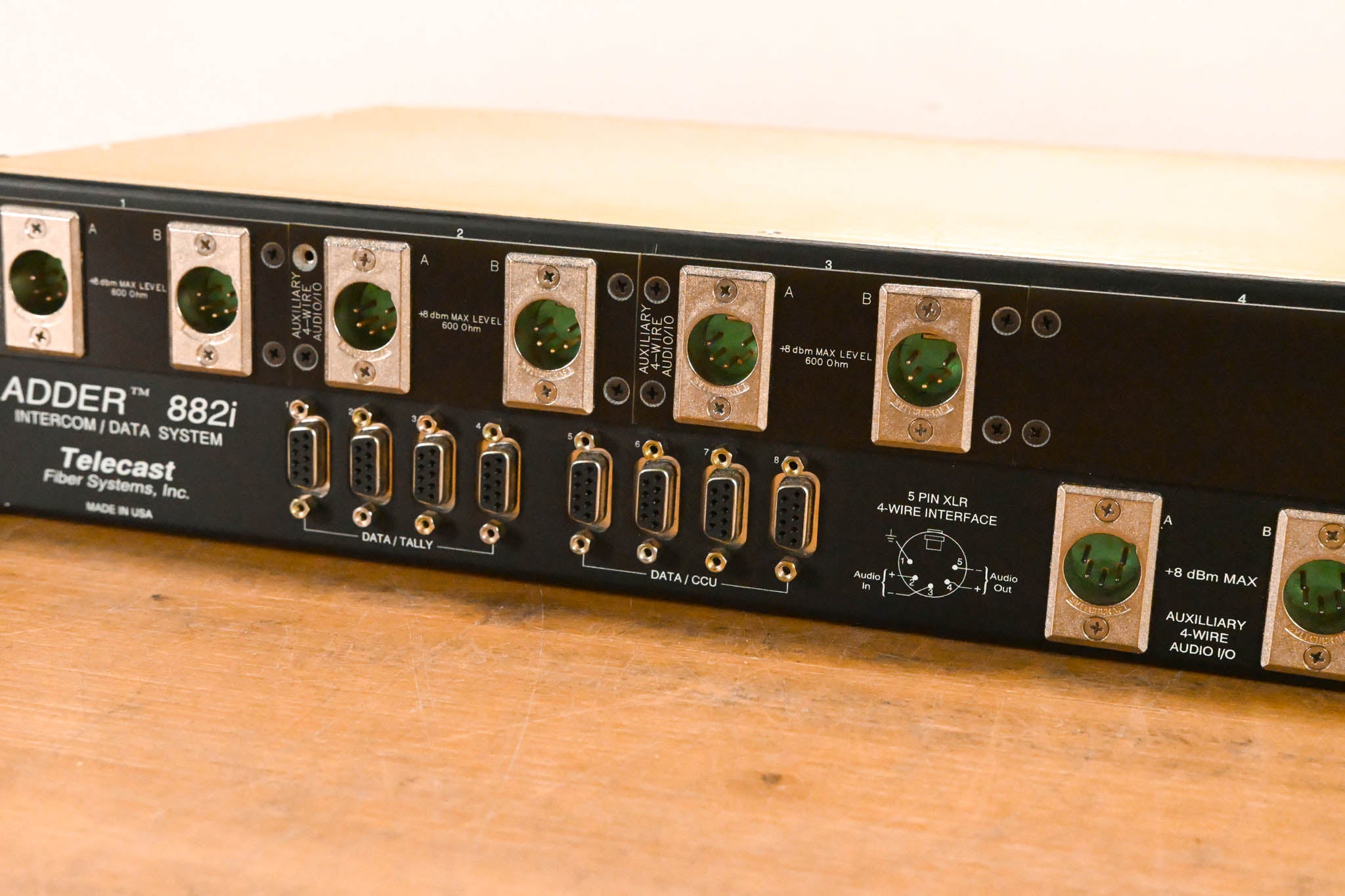 Telecast Fiber Systems Adder 882i Fiber Intercom Data System (NO PSU)