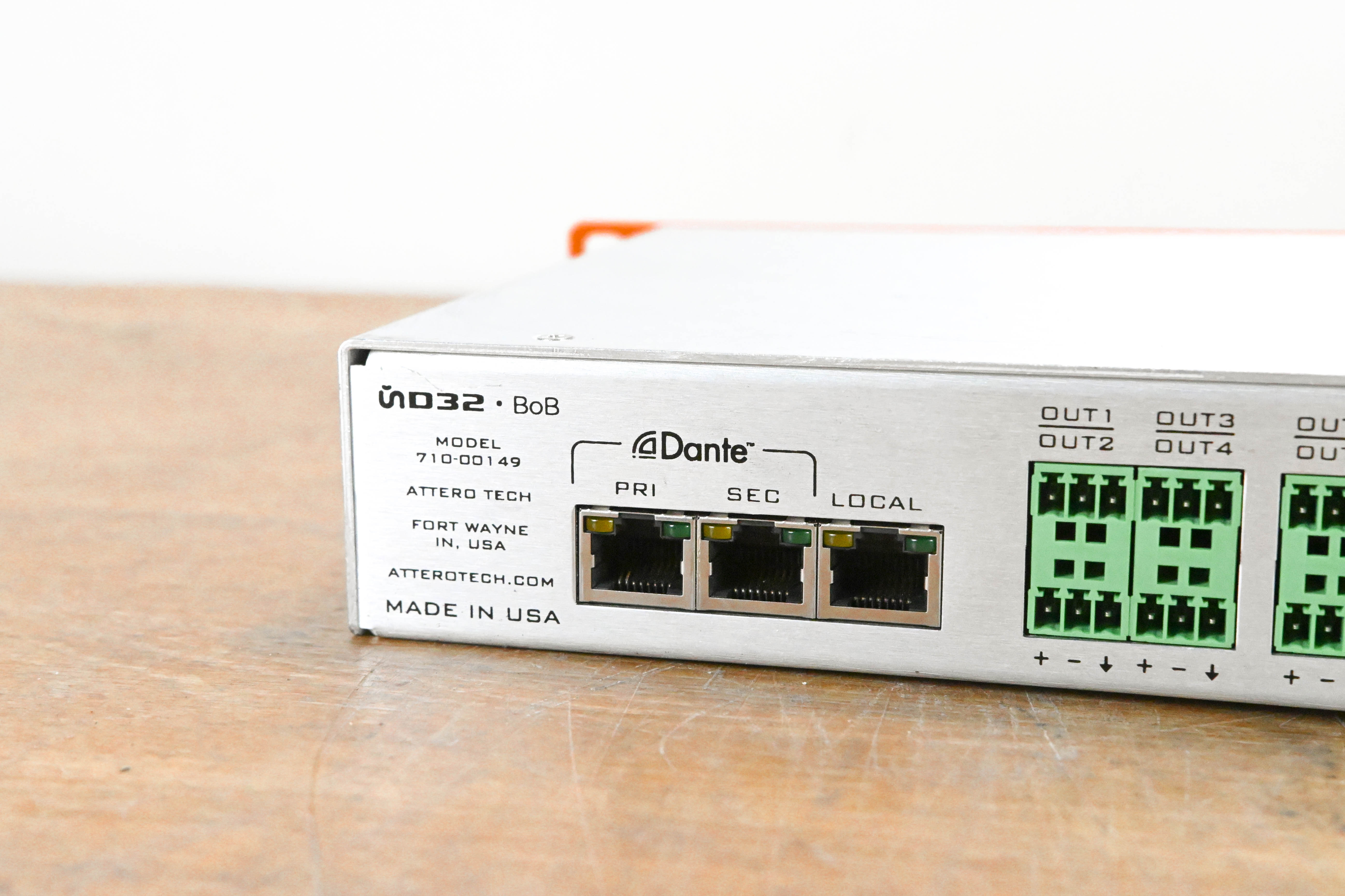 Attero Tech unD32 BoB 1RU 32-Channel Break Out Interface w/ Dante