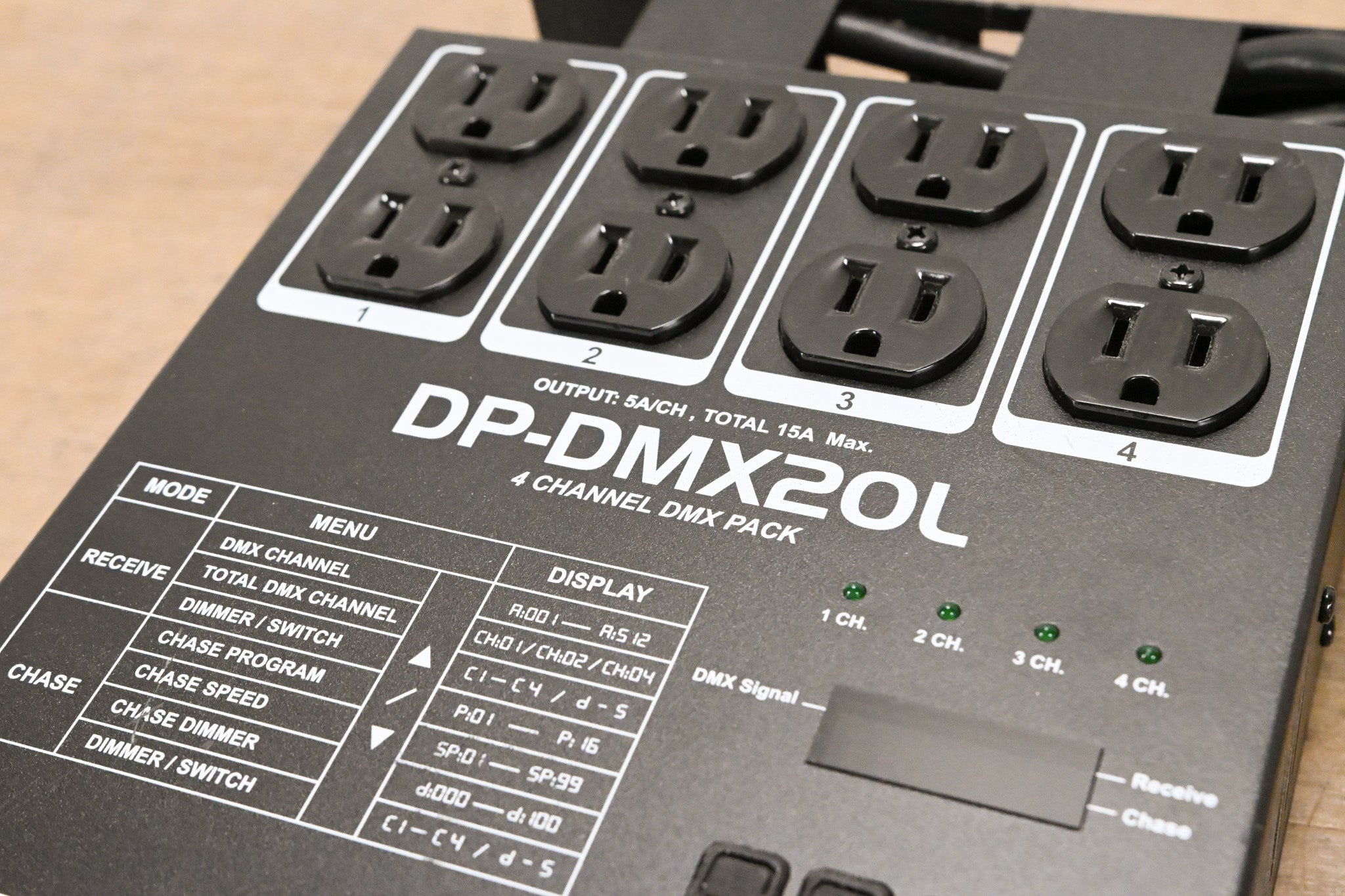 American DJ DP-DMX20L Four-Channel DMX Dimmer Pack