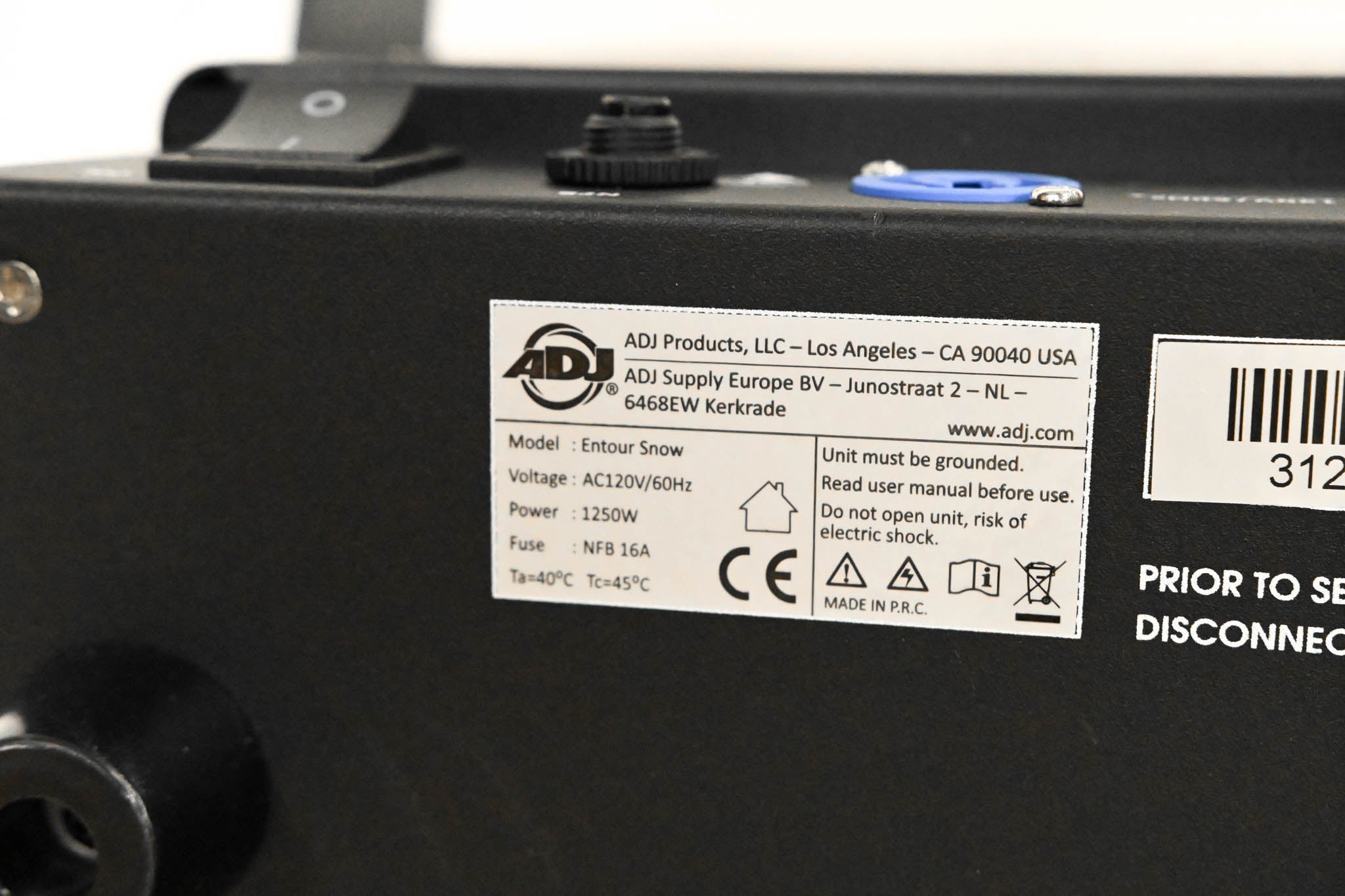 ADJ Entour Snow 1250W Snow Machine