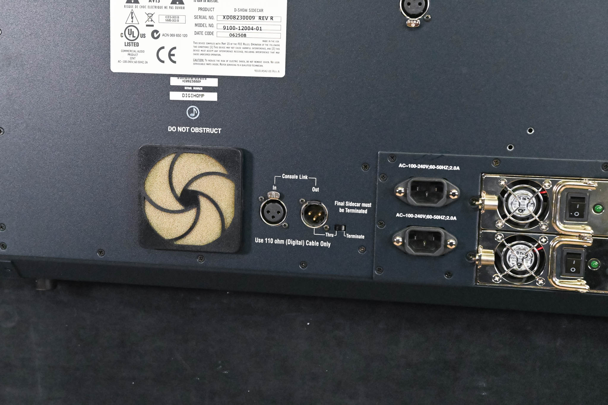 Digidesign D-Show Sidecar Extension Console