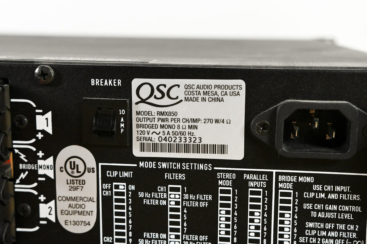 QSC RMX850 2-Channel Power Amplifier