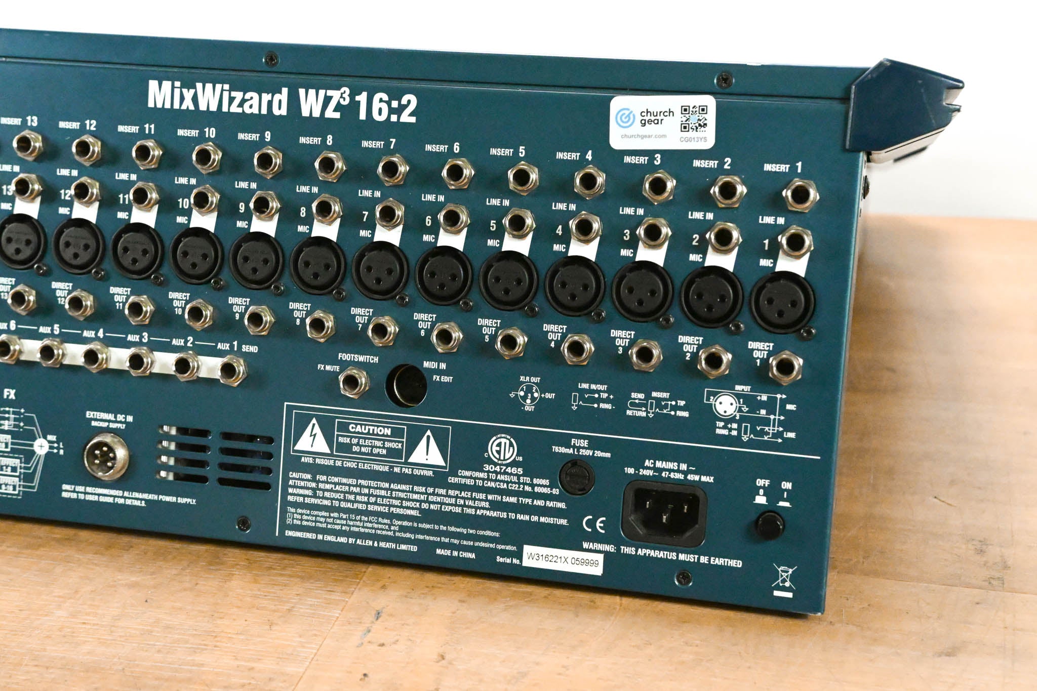 Allen & Heath MixWizard WZ3 16:2 16-Channel Analog Mixer