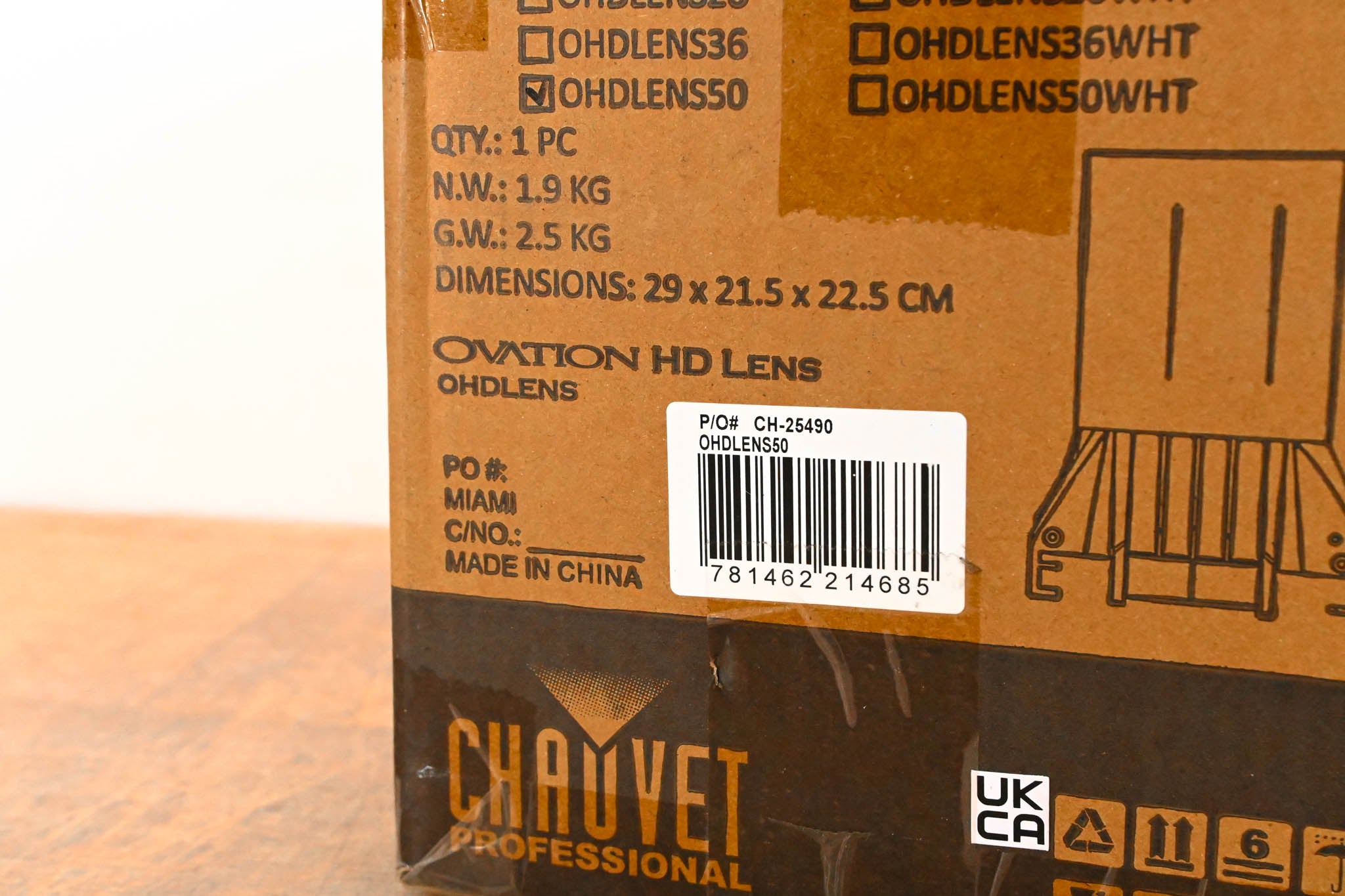 Chauvet OHDLENS26 26 Degree Ovation Ellipsoidal HD Lens Tube